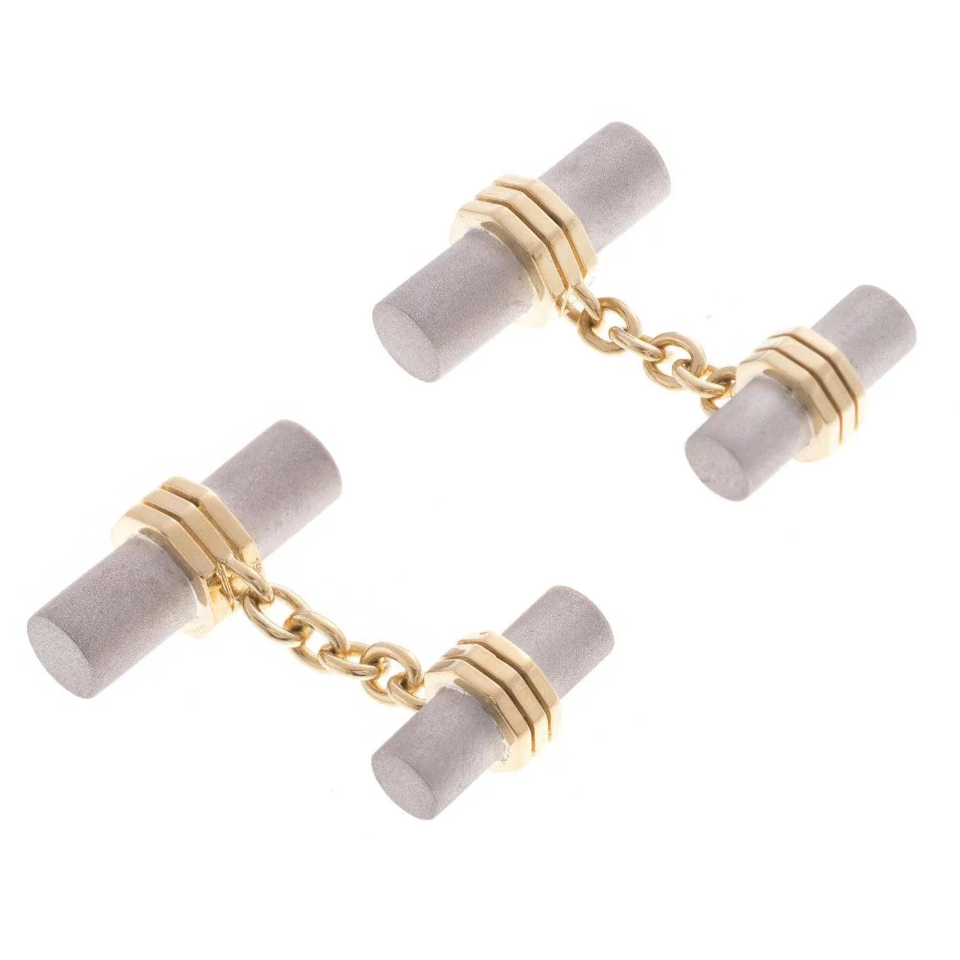18ct White & Yellow Gold Men's Cufflinks CU-2537