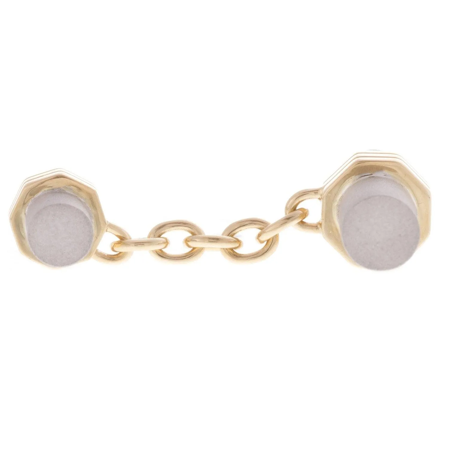 18ct White & Yellow Gold Men's Cufflinks CU-2537
