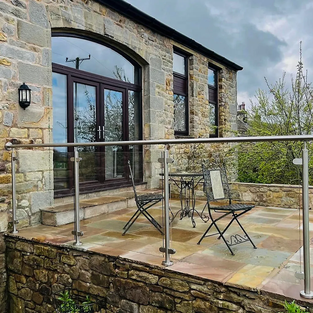 316 Stainless Steel Ready Made Glass Balustrade Kit End Post 42.4mm x 2.0mm