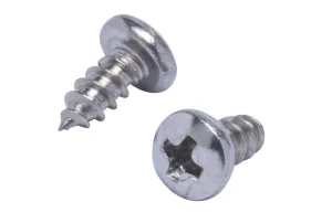 8 X 3" Stainless Pan Head Phillips Wood Screw, (25pc), 18-8 (304) Stainless Steel Screws