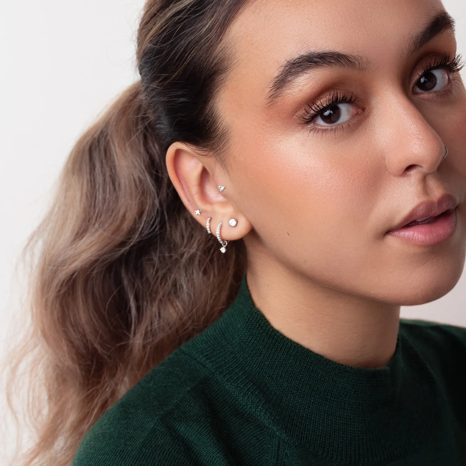 9k Diamond Stargazer Single Labret