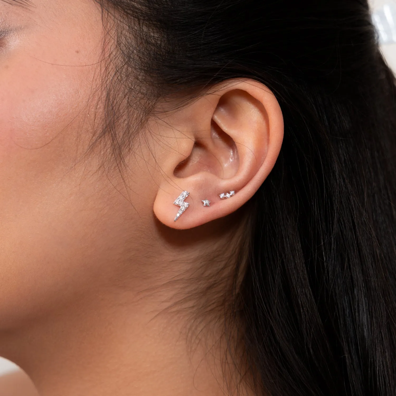 9k Diamond Stargazer Single Labret