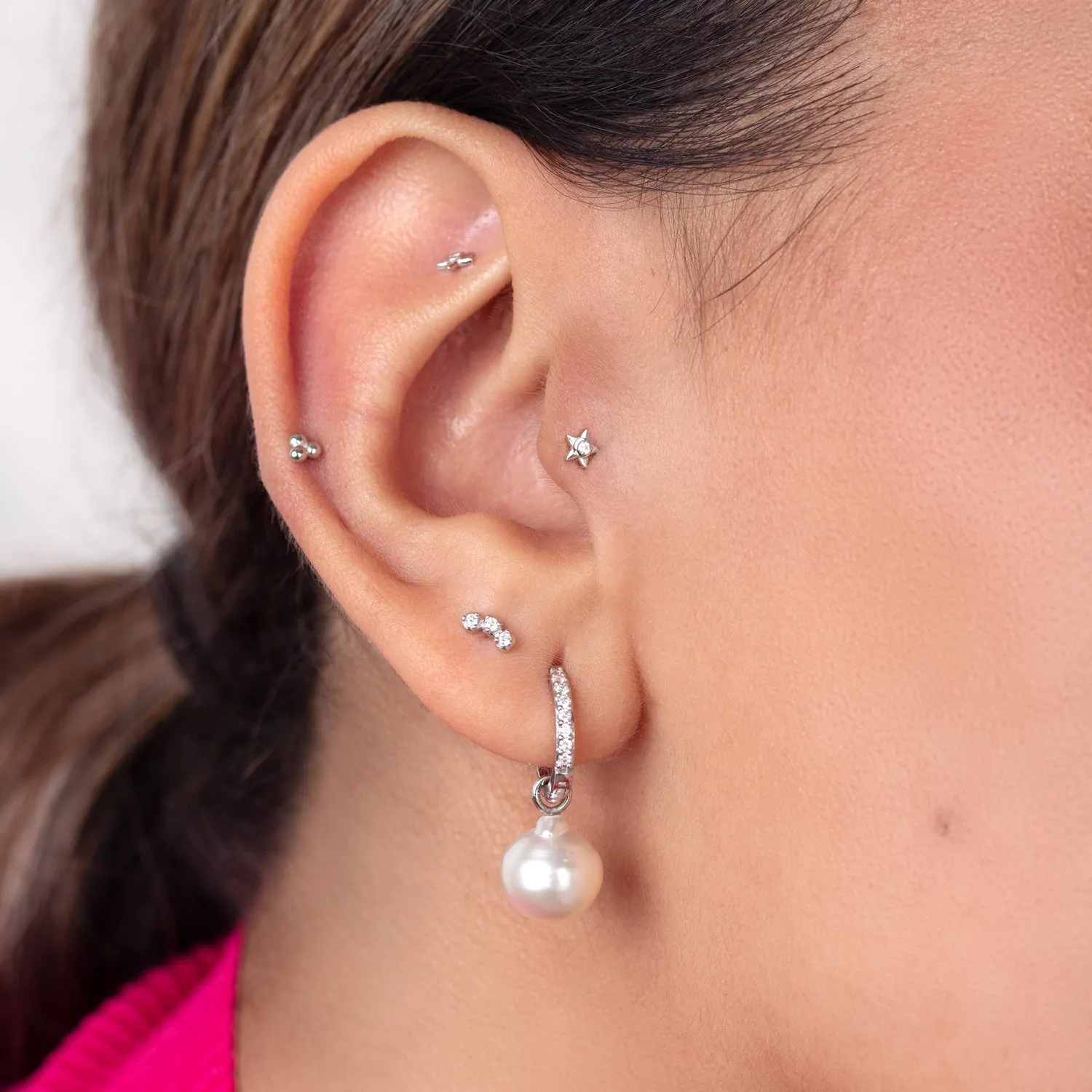 9k Diamond Stargazer Single Labret
