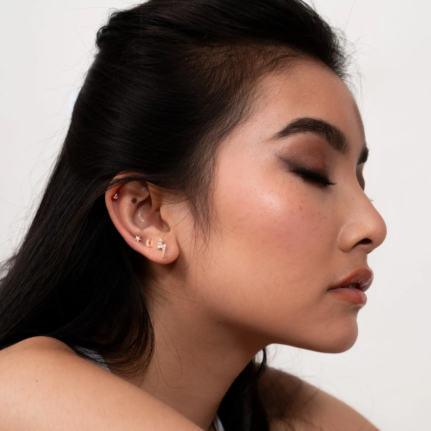 9k Diamond Trio Single Labret