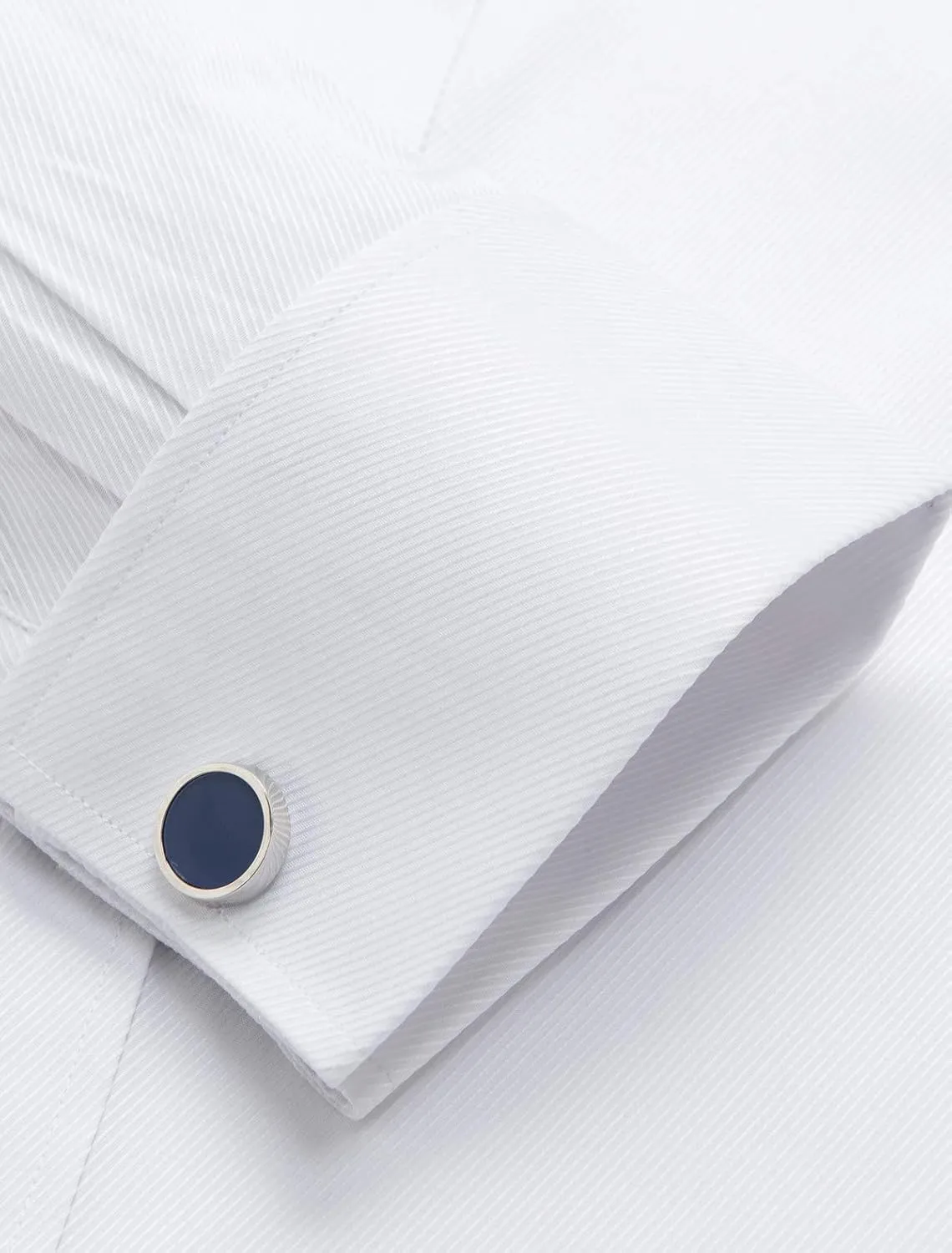Alimens & Gentle French Cuff Regular Fit Dress Shirts (Cufflink Included)