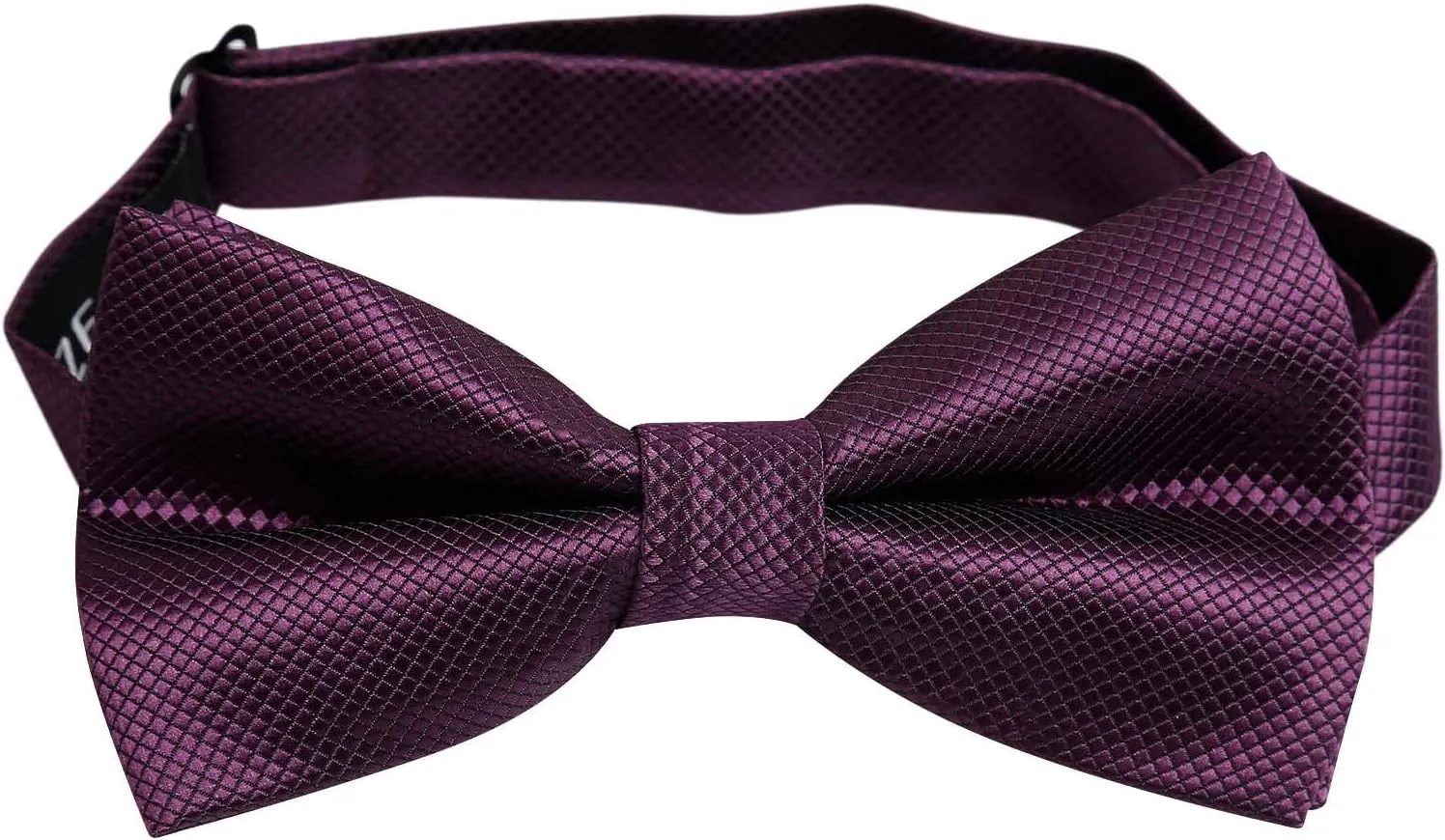 Alizeal Mens Solid Color Mini Squares Formal Banded Pre-tied Bow Ties, Pocket Square, Cufflinks Set Wedding Party Business