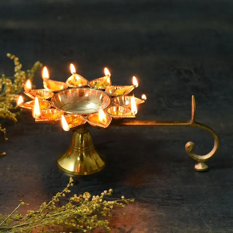 Antique Panchaarti Brass Diya