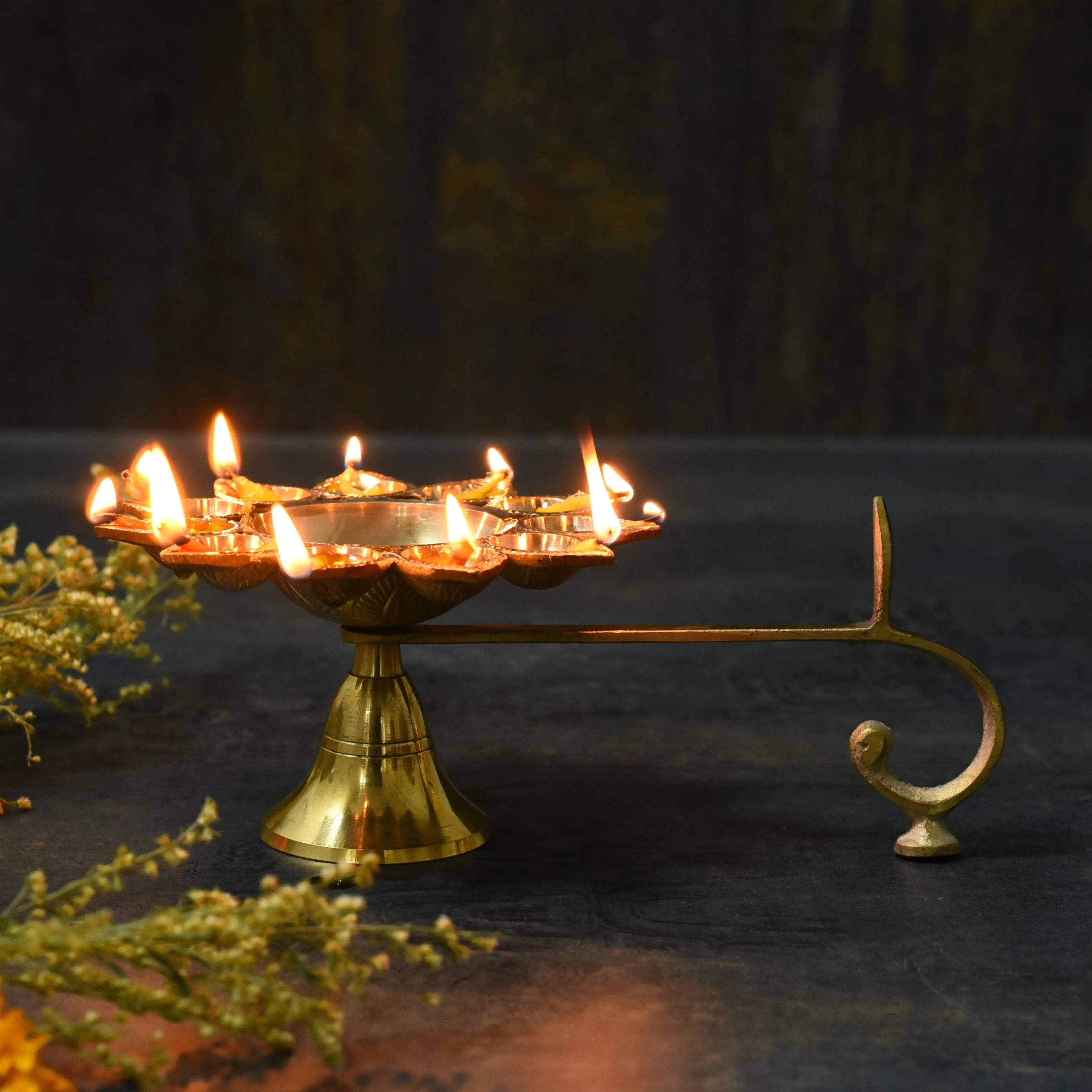 Antique Panchaarti Brass Diya