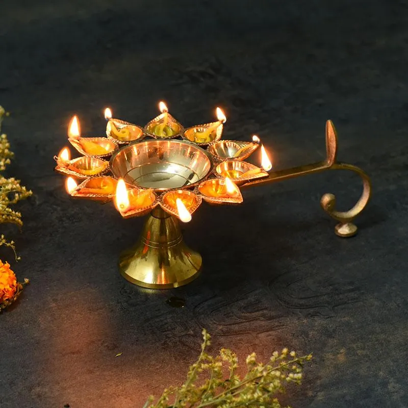 Antique Panchaarti Brass Diya