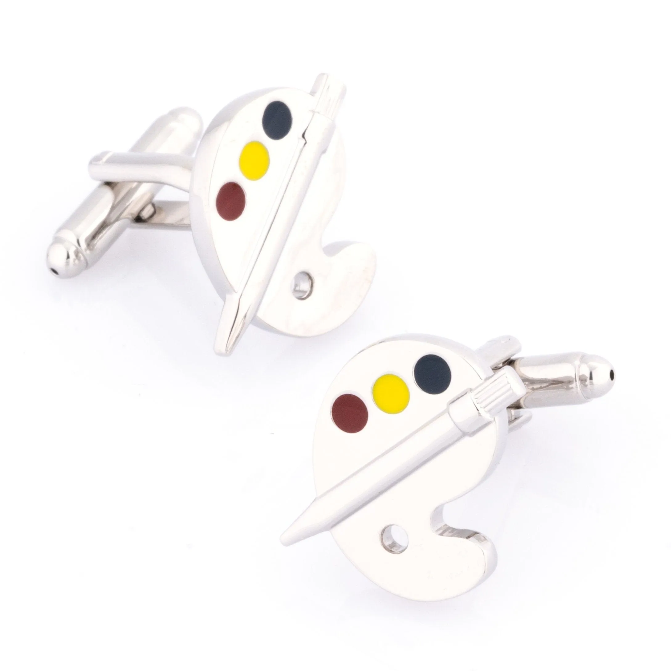 Artist Paint Palette Silver Cufflinks