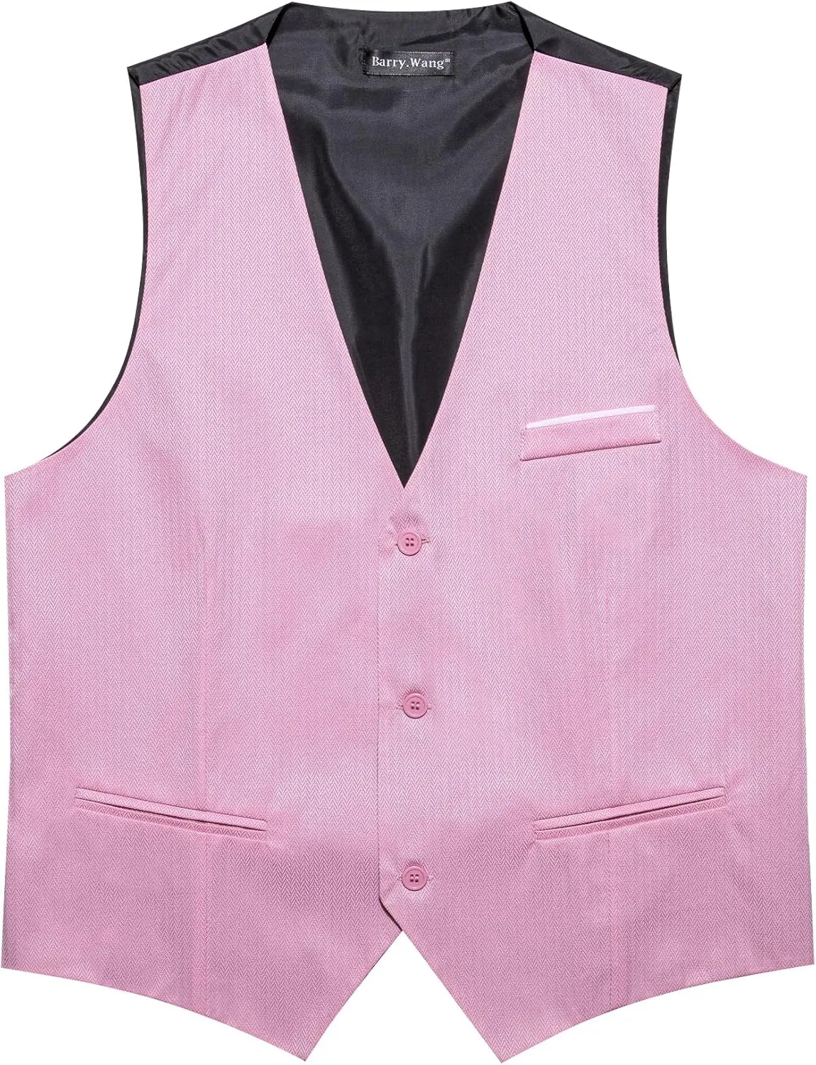 Barry.Wang Men's Suit Vest Business Formal Waistcoat Stripe/Plaid Classic Bowtie Set Wedding Party Business