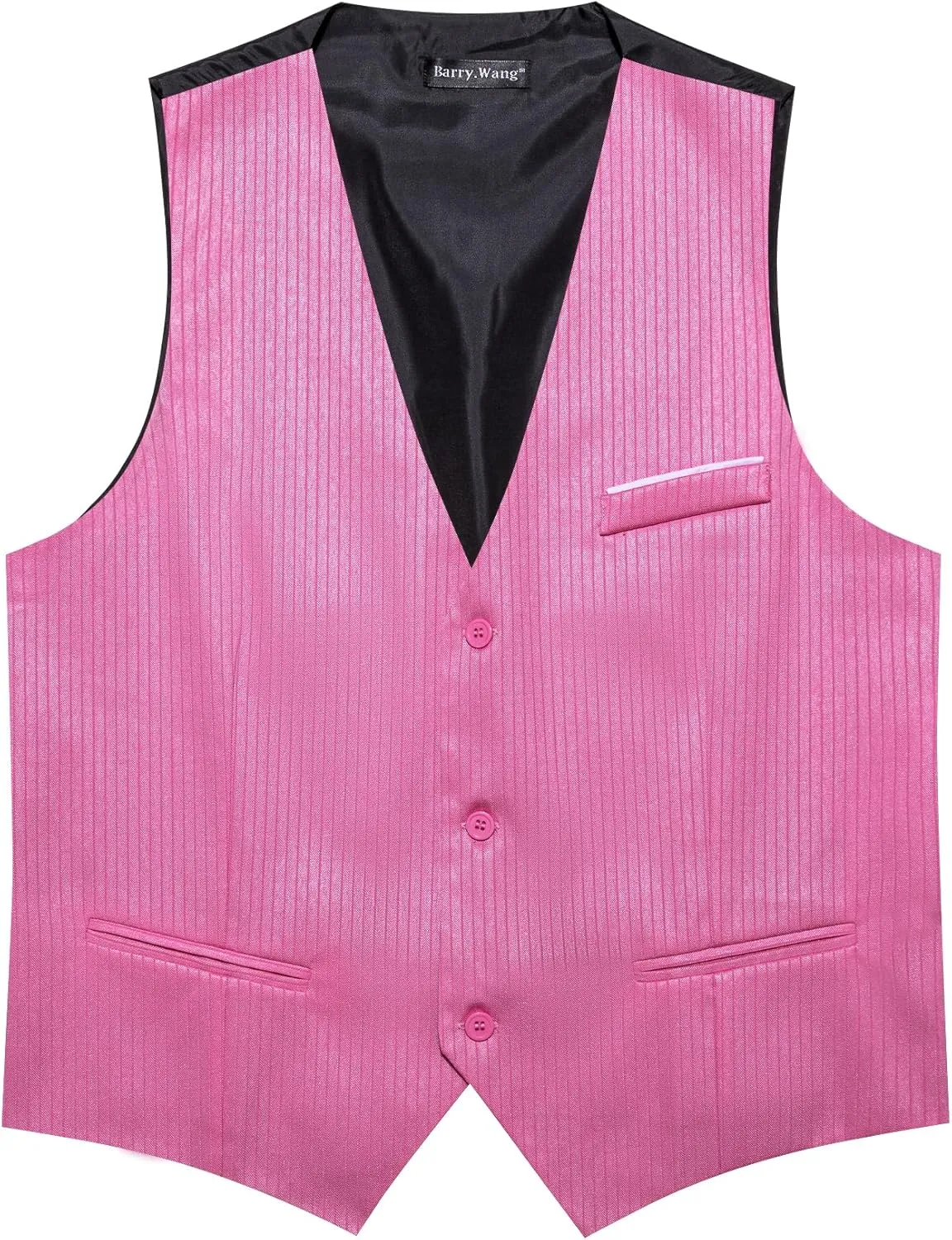 Barry.Wang Men's Suit Vest Business Formal Waistcoat Stripe/Plaid Classic Bowtie Set Wedding Party Business