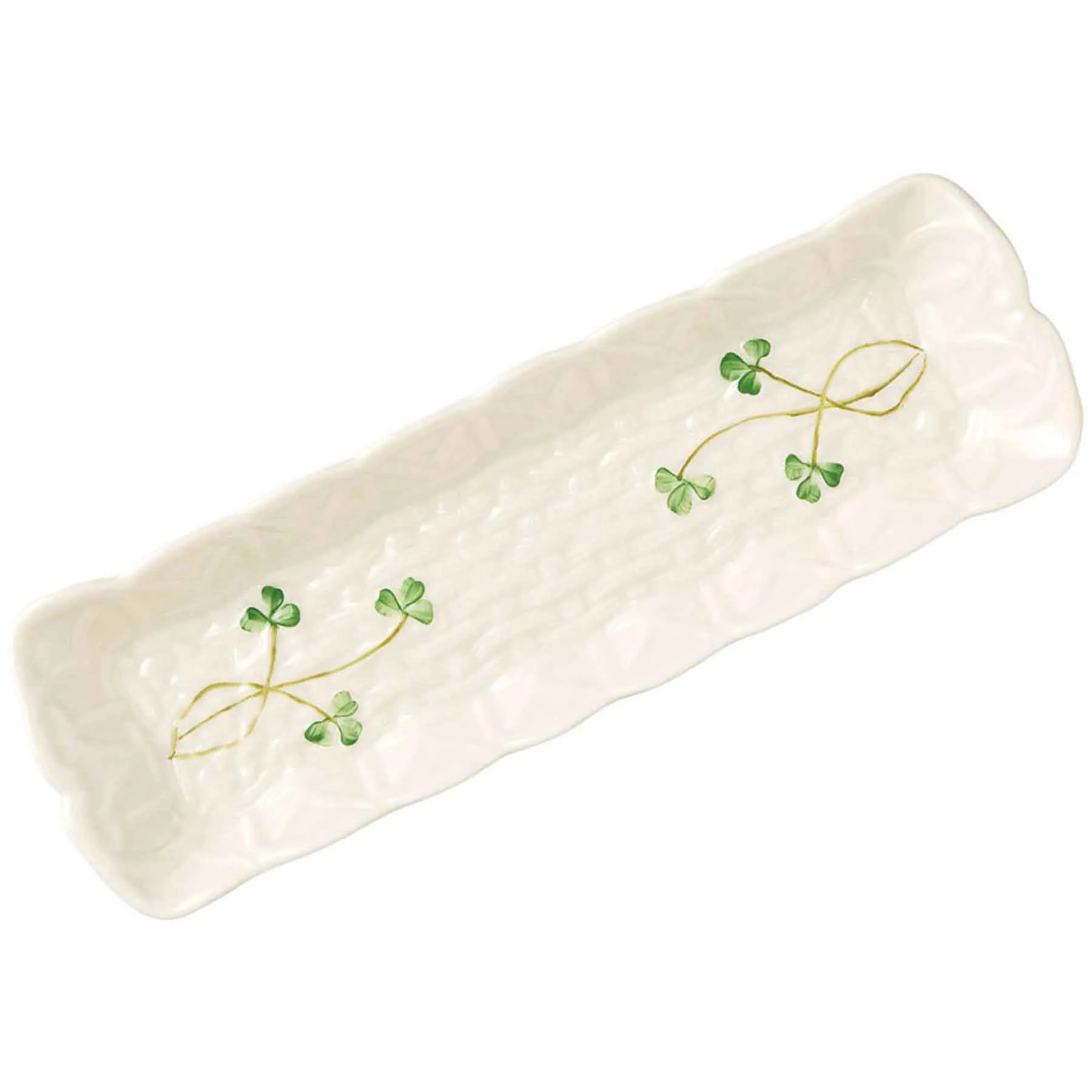 Belleek Shamrock Mint Tray