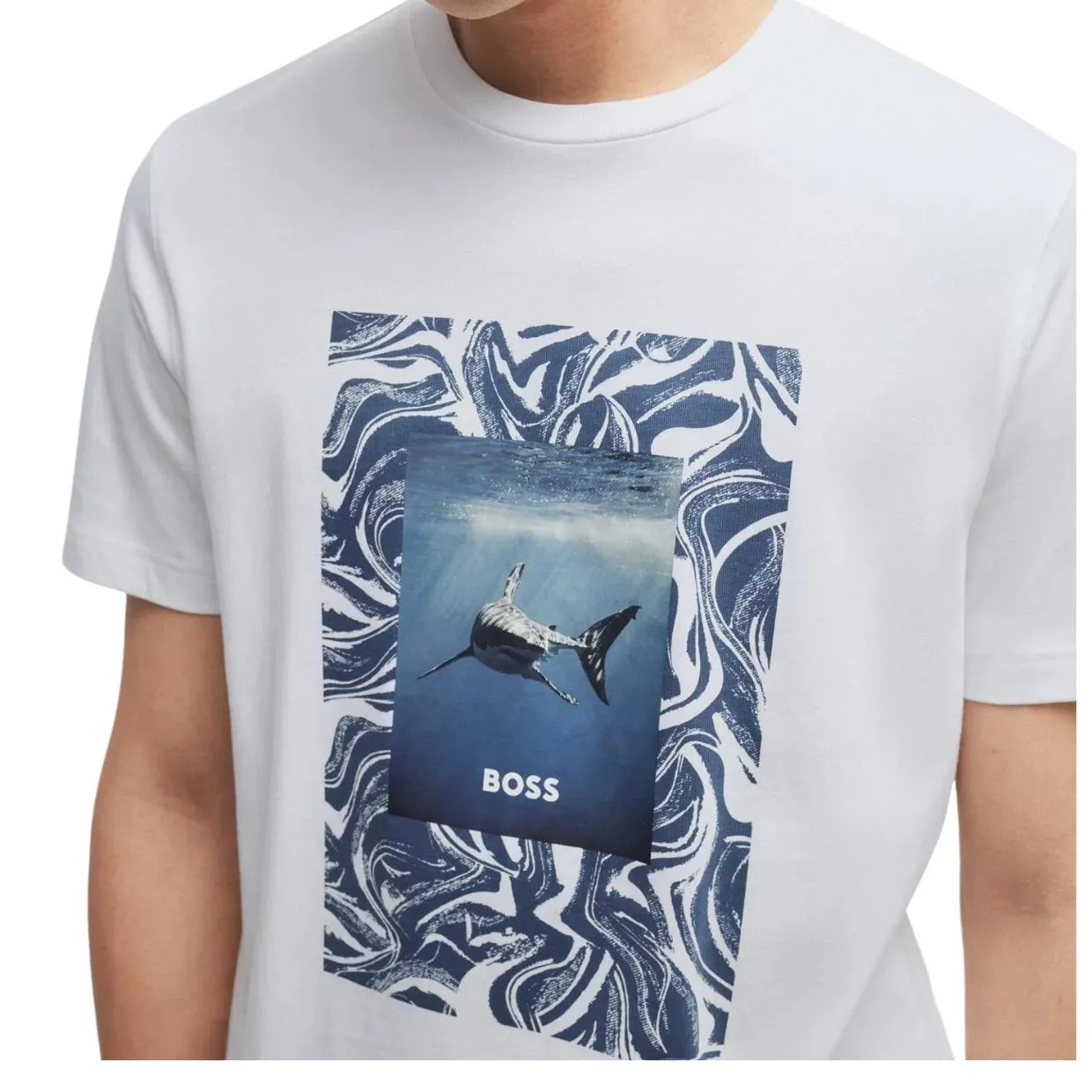 BOSS Print Artwork Te-Tucan White T-Shirt