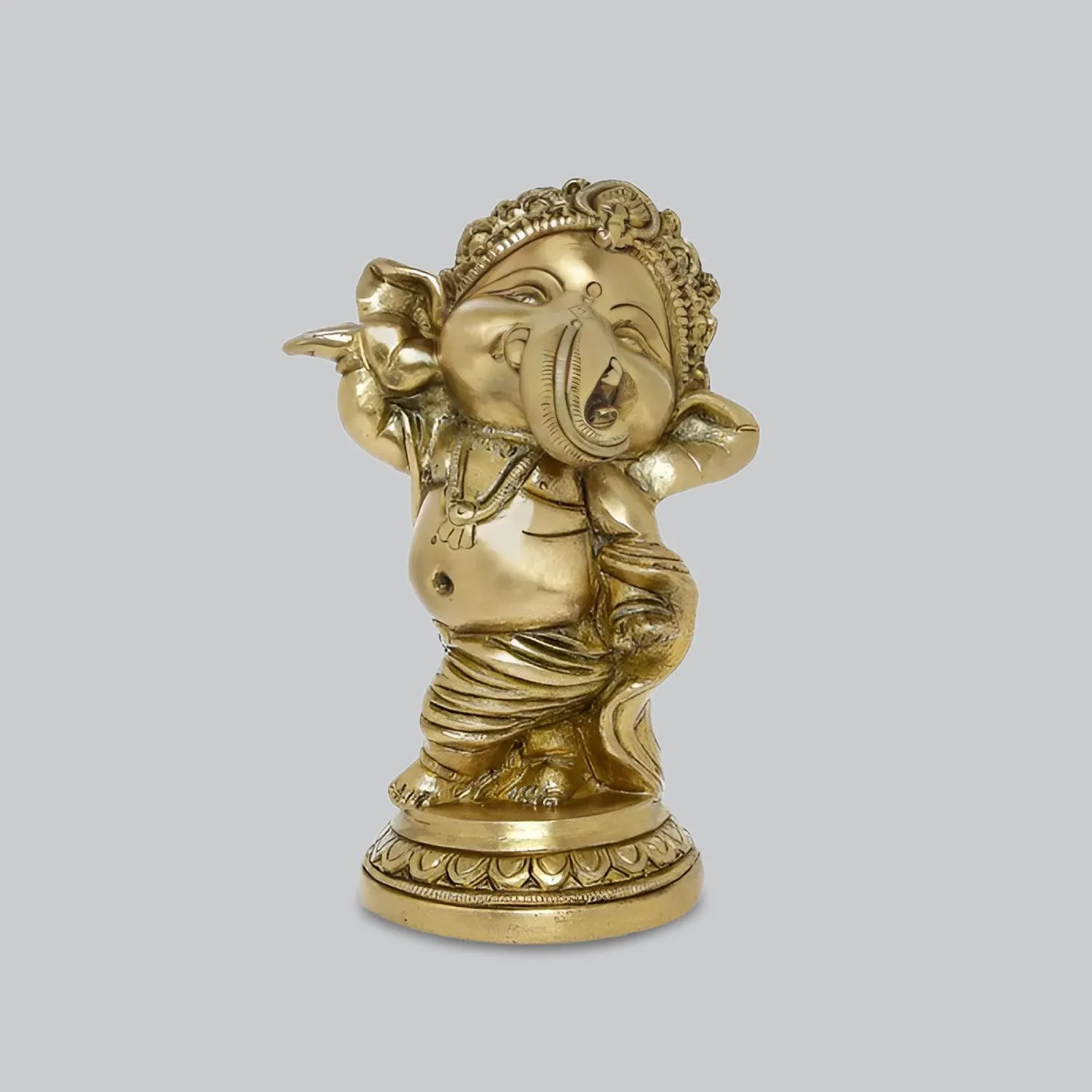 Brass Dancing Baby Ganesha 5 in