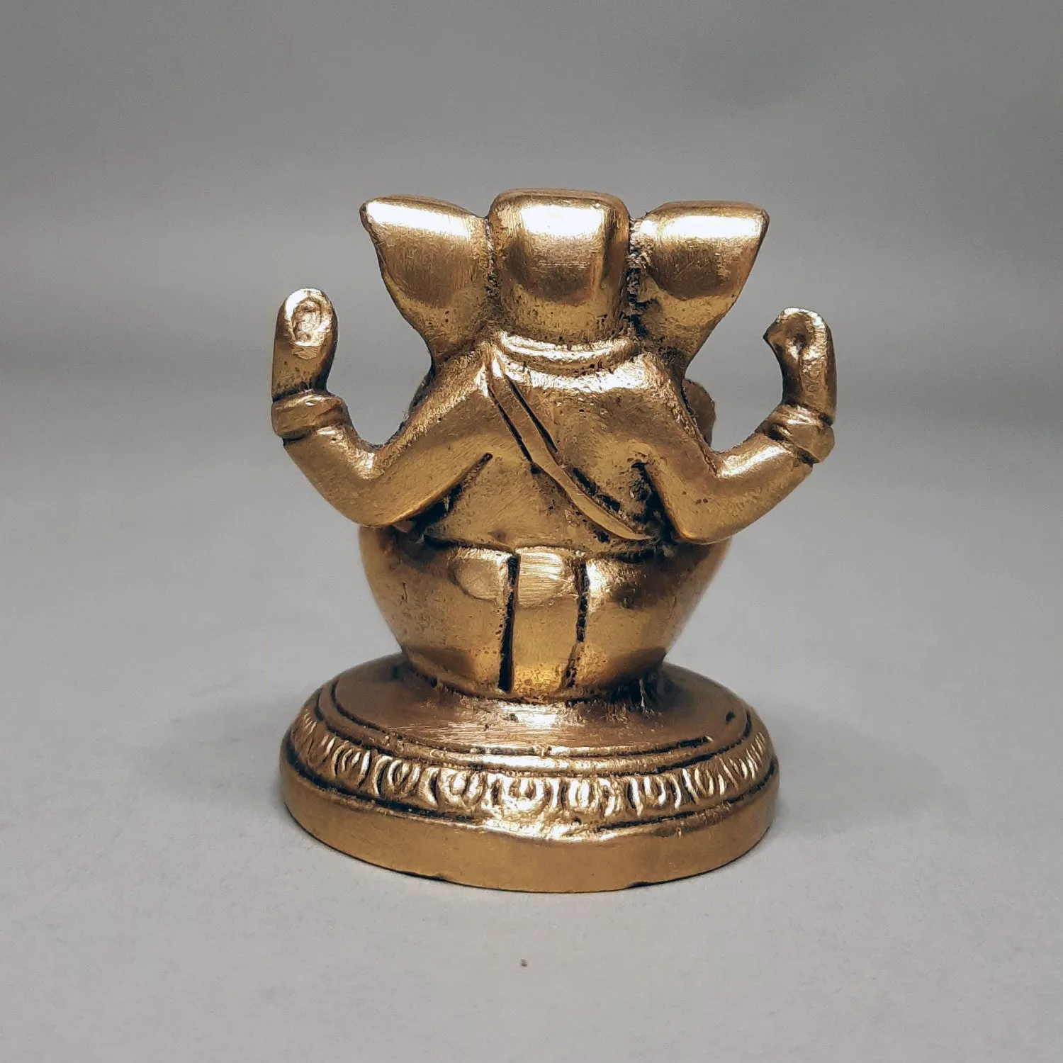 Brass Engraved Ganesha Small 2.5 in