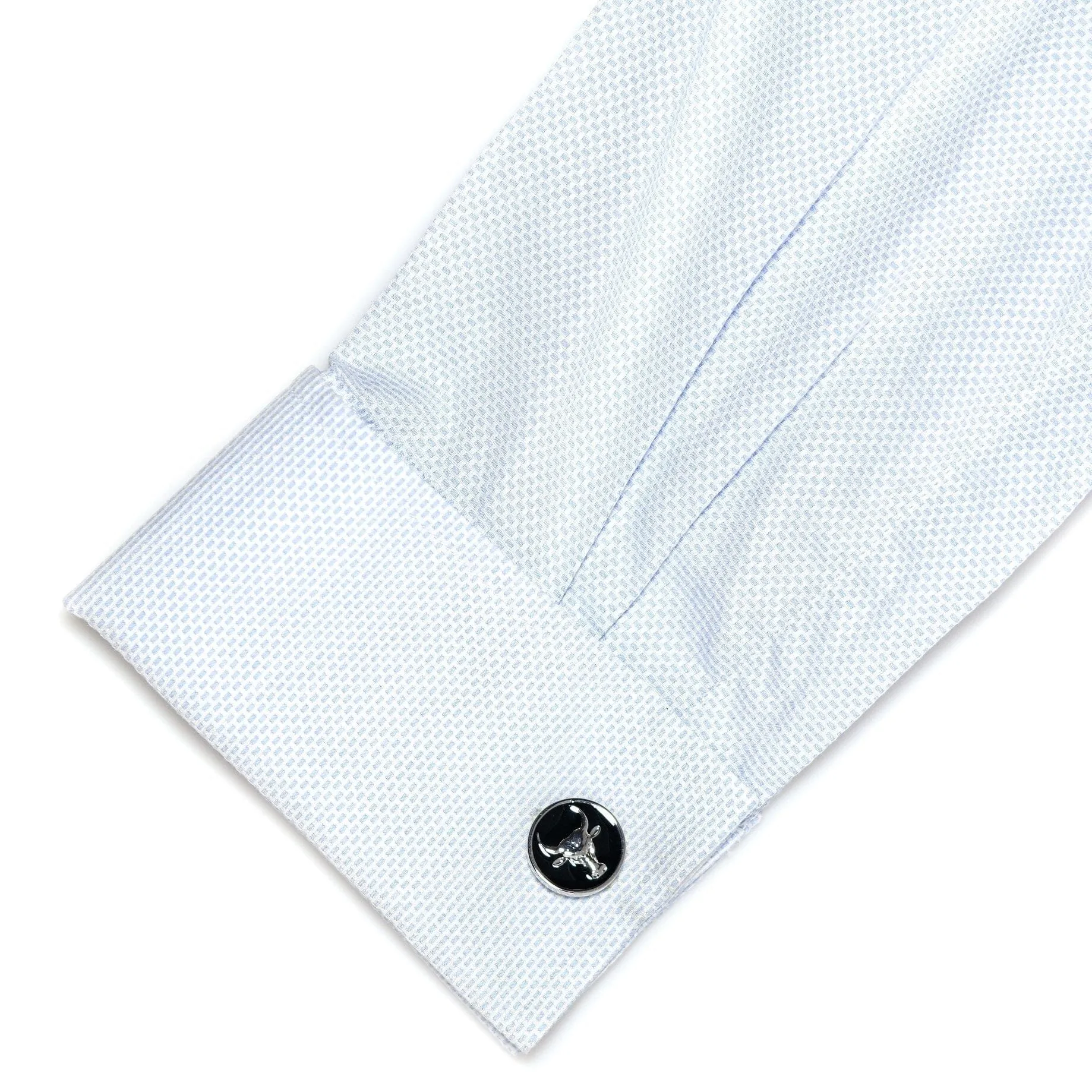 Bull Black Enamel Cufflinks