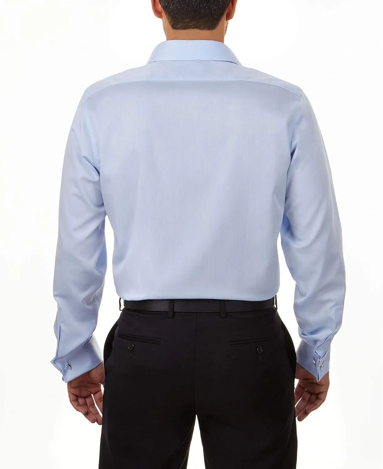 Calvin Klein Men's Dress Shirt Non Iron Herringbone Spread Collar