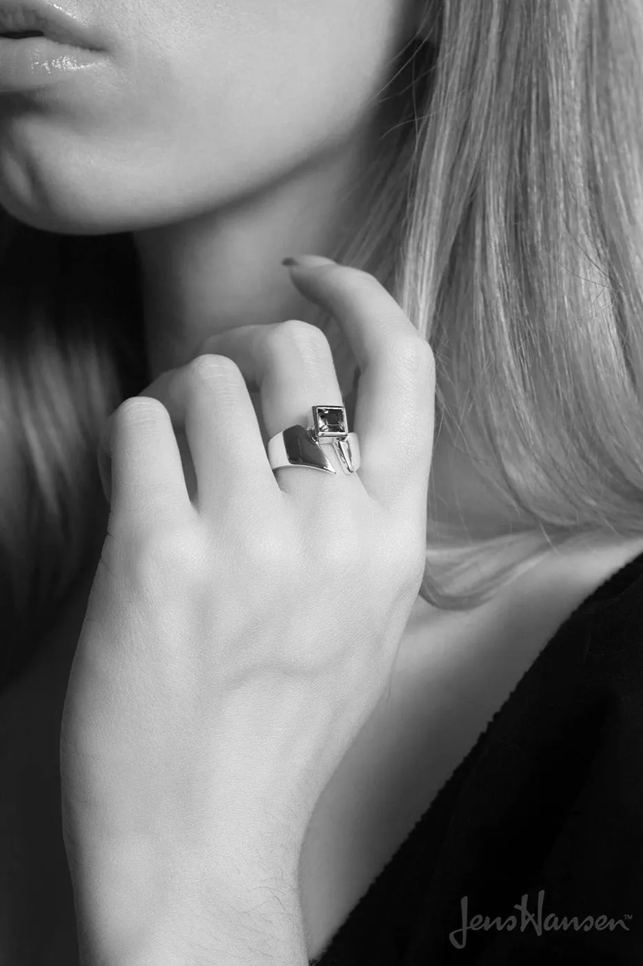 Classic Princess Cut Gemstone Ring, Yellow Gold