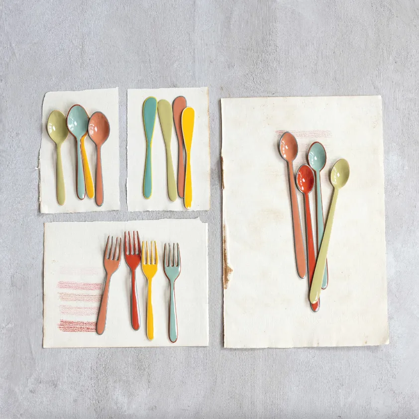 Colorful Enamel Spoon | Tall