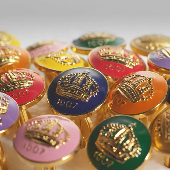 Cufflinks | The Skultuna Crown Gold | Royal Blue