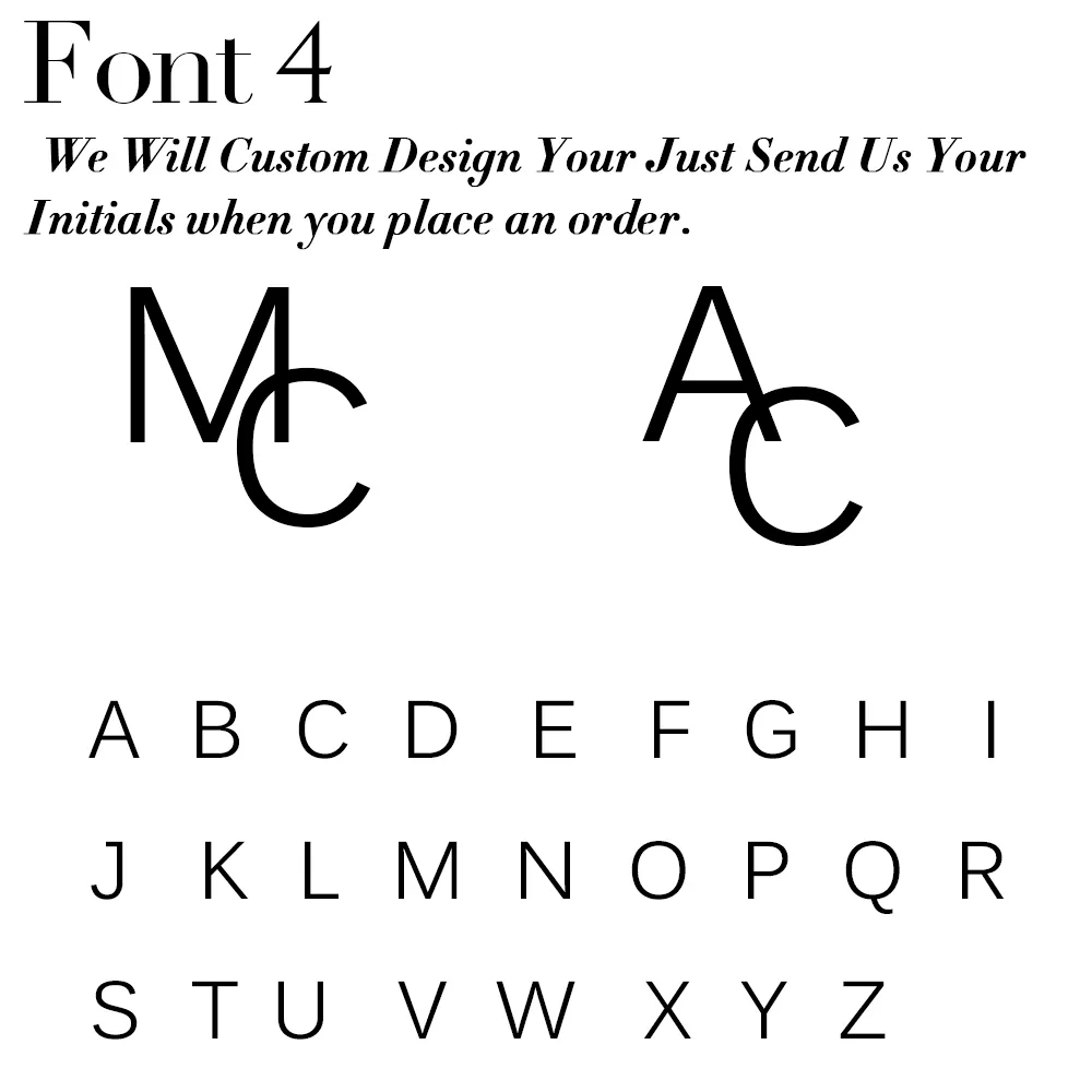 Custom Initials Cufflinks for Men in Stainless Steel