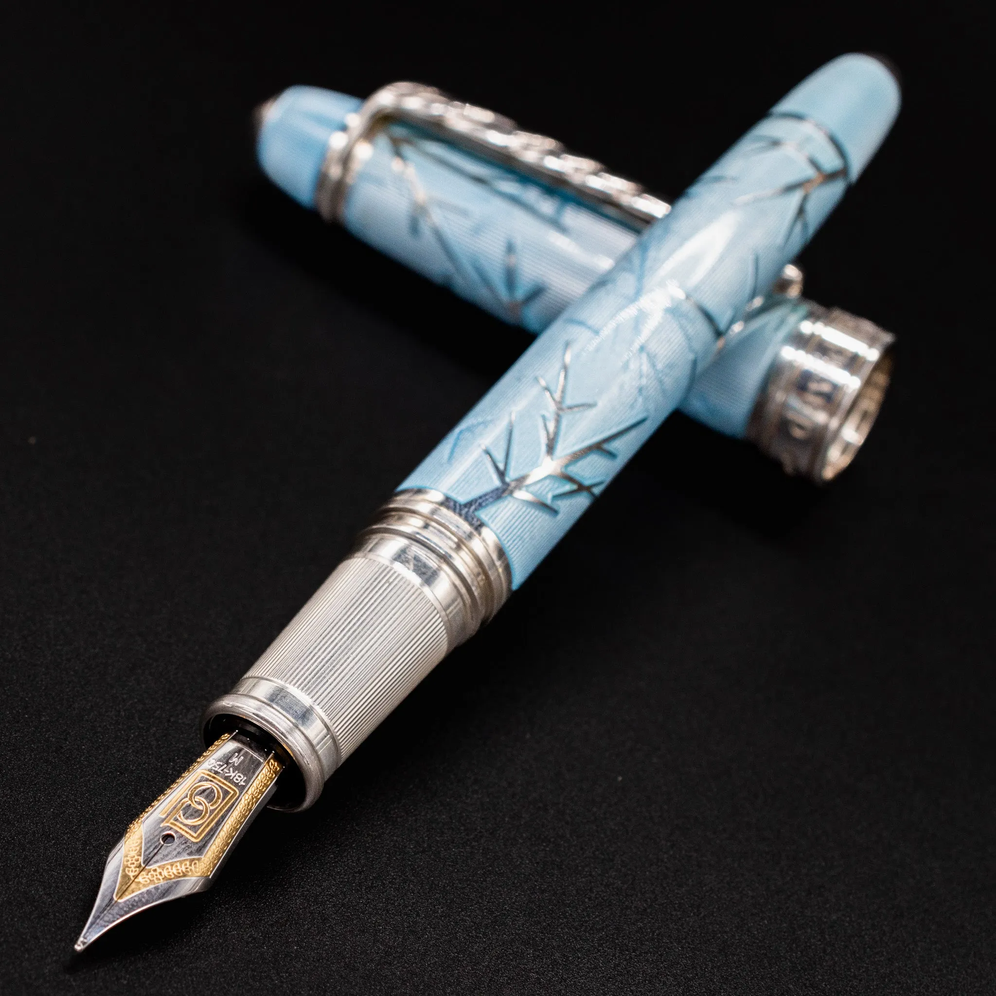 David Oscarson Winter Fountain Pen - Light Blue