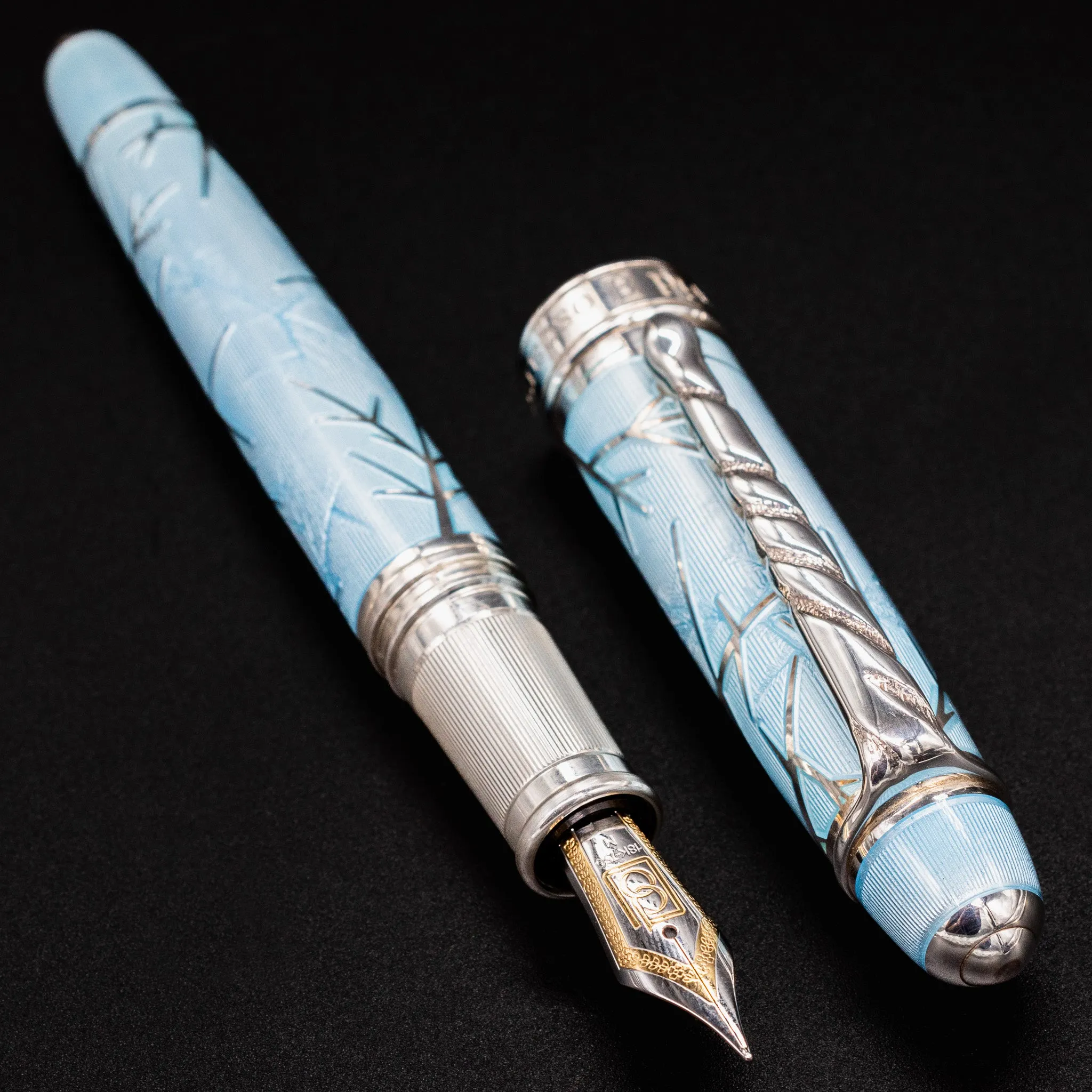 David Oscarson Winter Fountain Pen - Light Blue