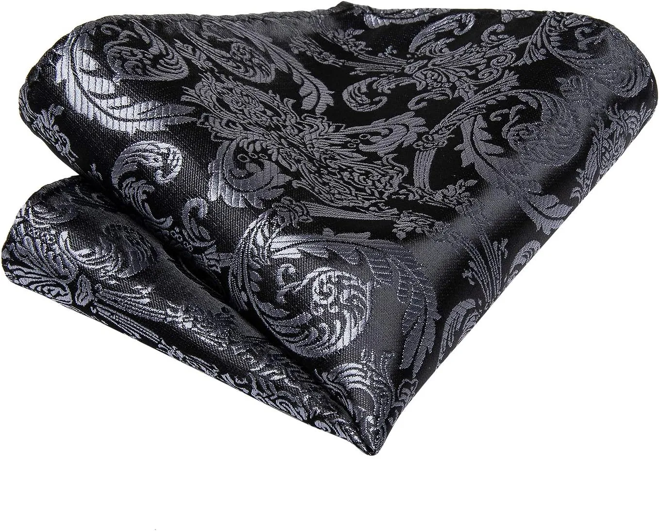 DiBanGu Paisley Ties for Men Silk Necktie and Pocket Square Cufflinks Tie Clip Set Woven Classic Mens Tie for Wedding Party