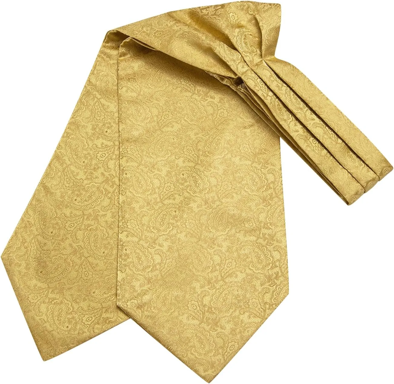 Dubulle Paisley Floral Ascot Tie for Men Self Tie Mens Cravat Tie and Pocket Square Cufflinks Wedding