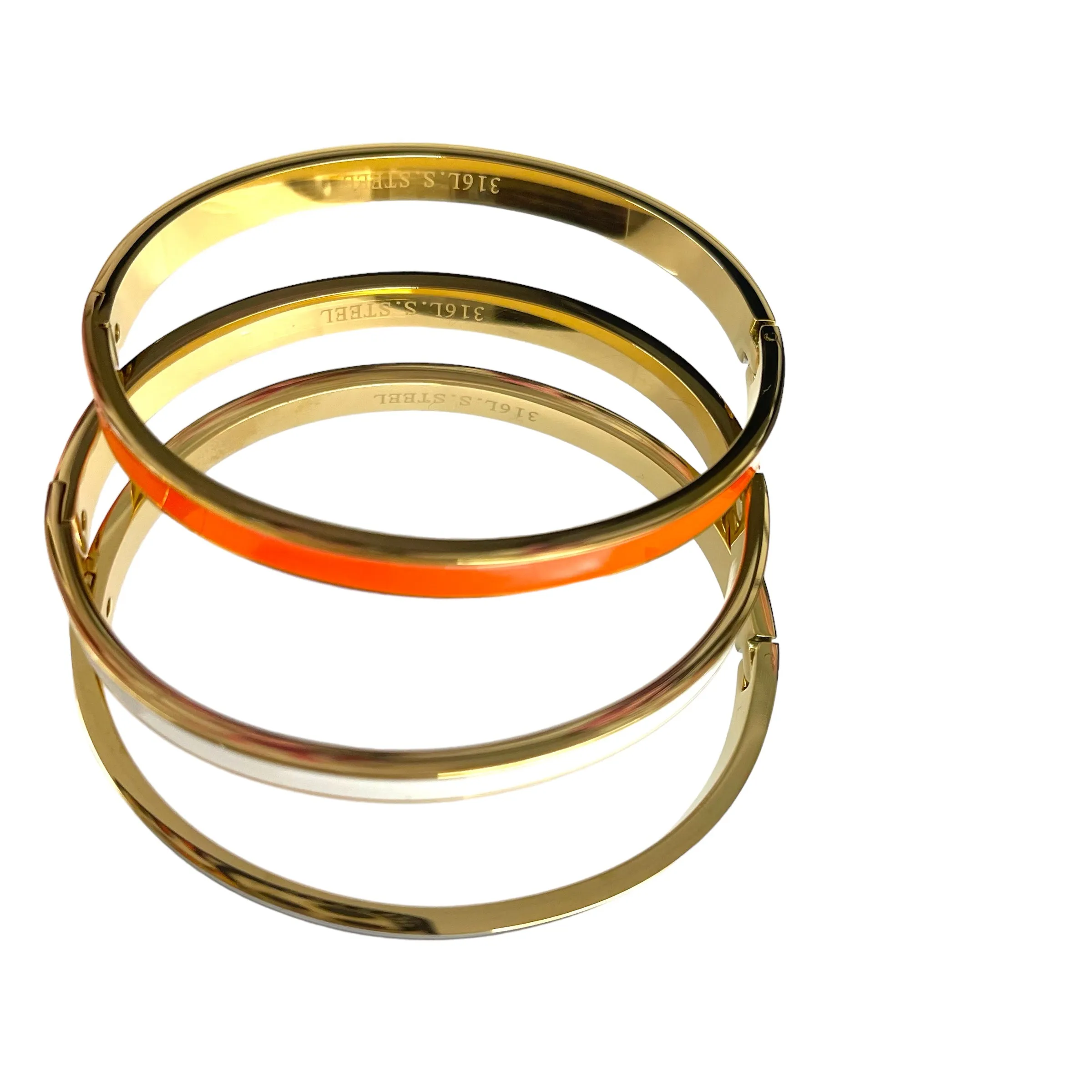 Enamel Hinged Bracelet