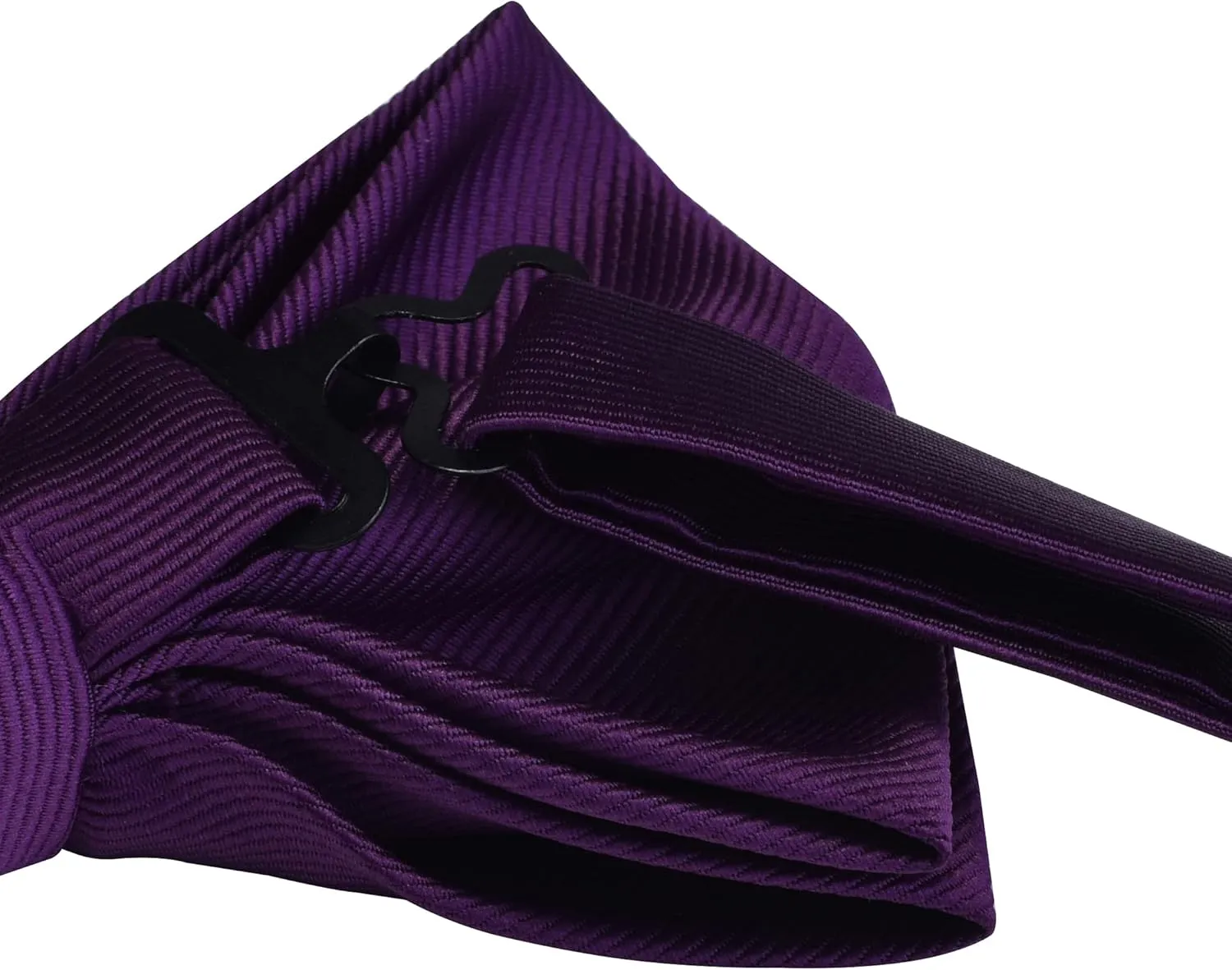 GUSLESON Mens Solid Color Jacquard Woven Adjustable Pre-tied Bow Tie and Pocket Square Cufflink Set with Gift Box