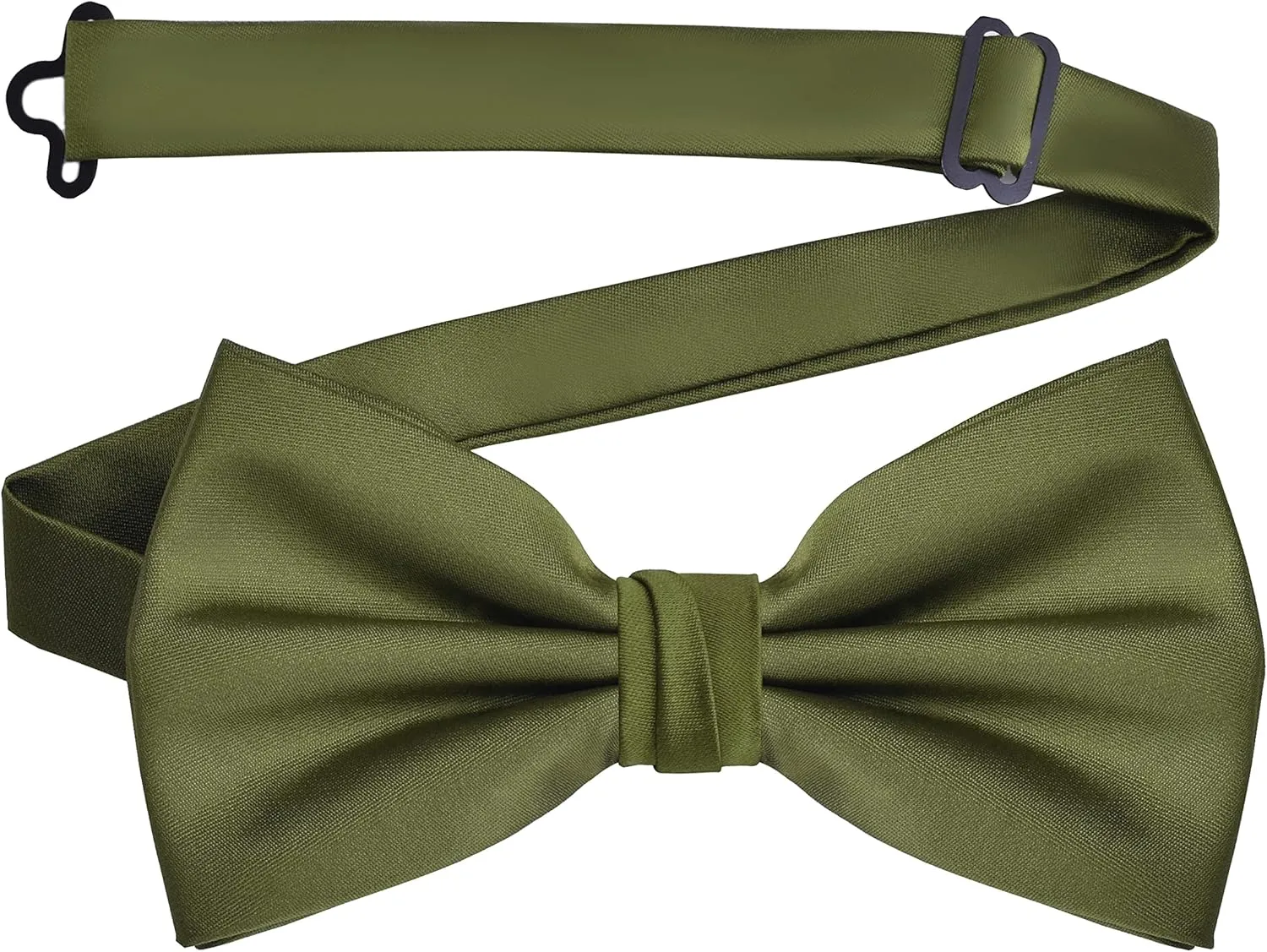 GUSLESON Solid Color Unusual Wrapping Adjustable Pre-tied Bow Tie and Pocket Square Cufflink Set with Gift Box