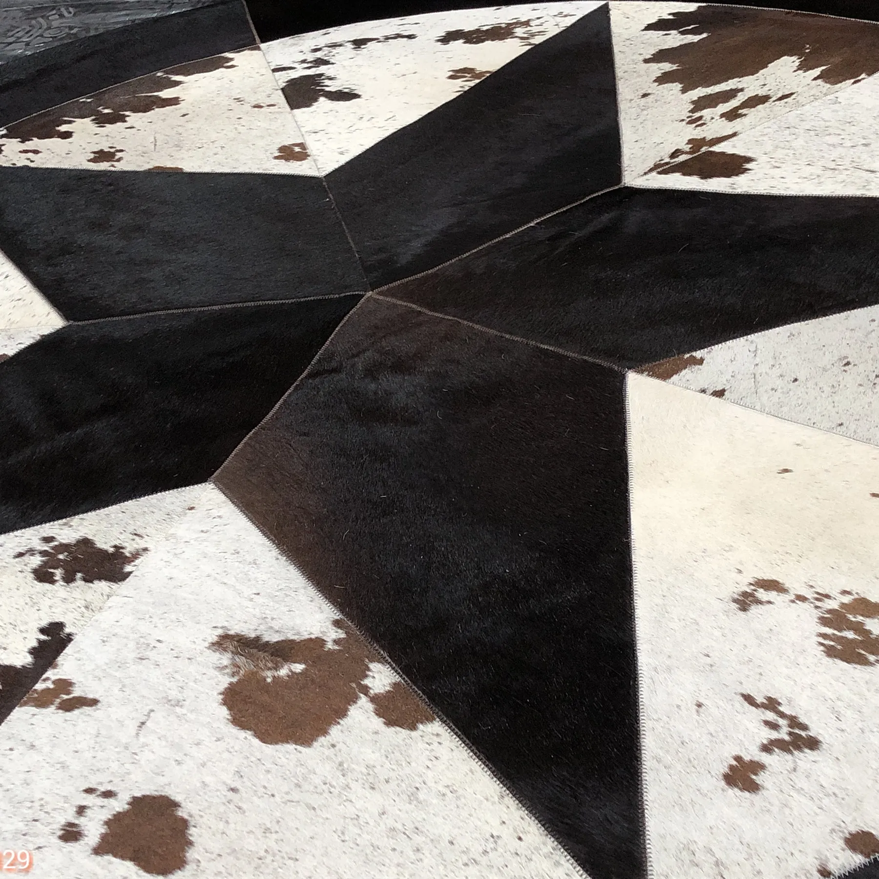 Hand Crafted Leather Rug 5' 10" x 5' 10"