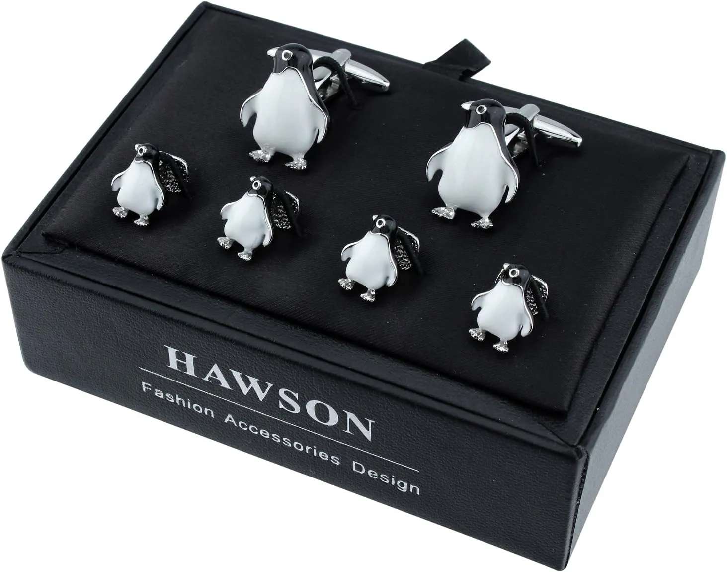 HAWSON Silver/Gold Cufflinks for Men with Tuxedo Shirt Studs,Men Accessories Jewelry with Gift Box,Gifts for Family,Best Friend on Wedding Business Birthday Anniversary
