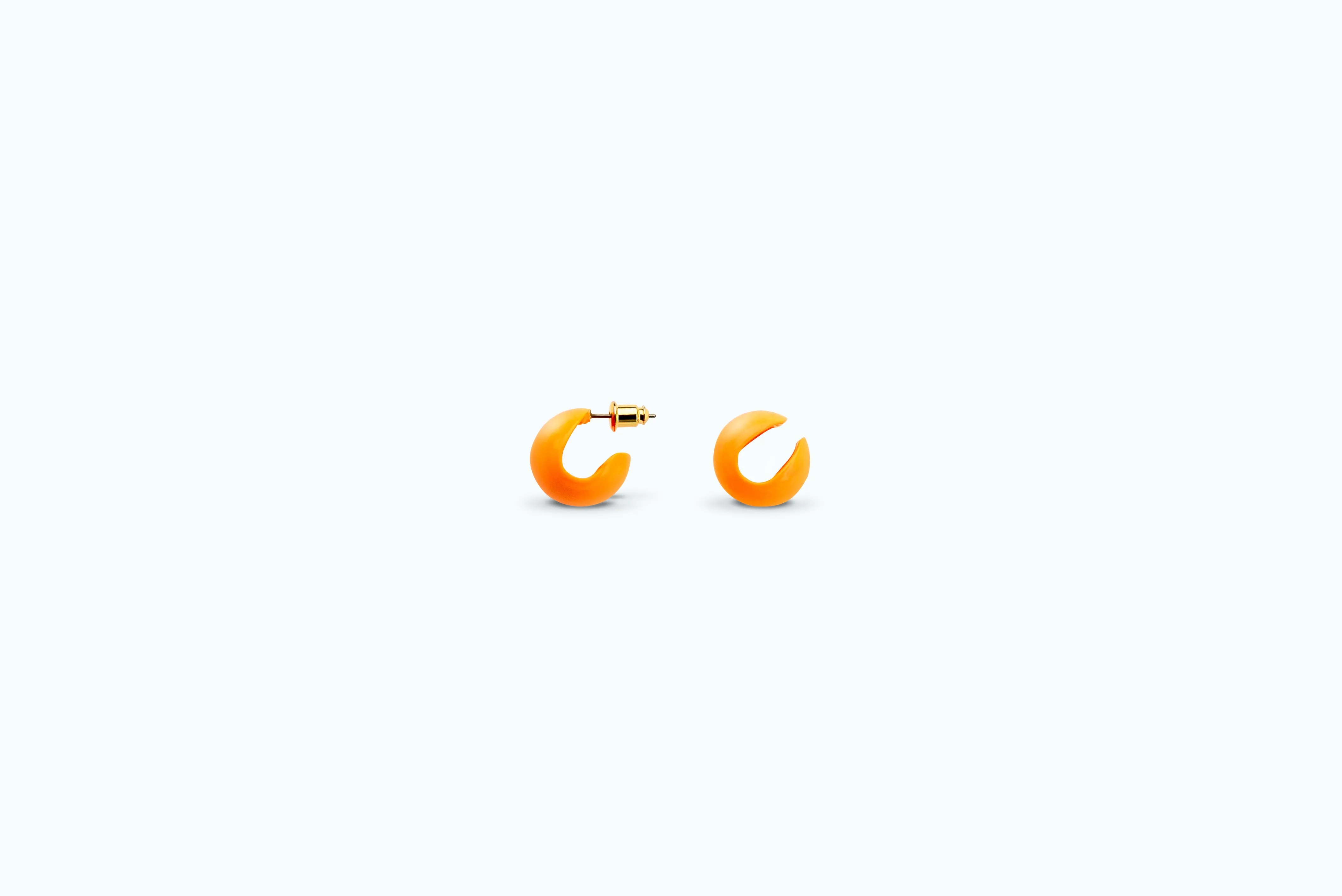 Iconic ear cuff   earring circle Neon orange