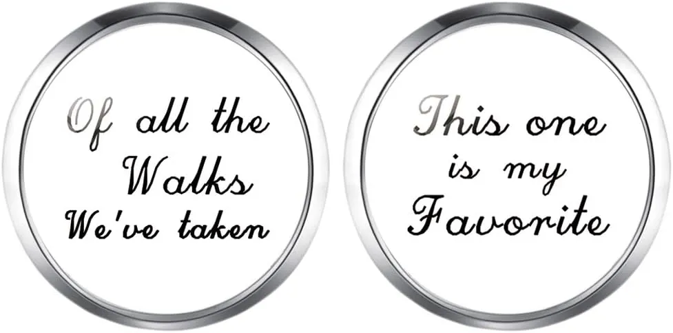 JIAYIQI Cufflinks for Dad Sweet Words Cufflinks for Men