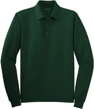 Joe's USA Mens Long Sleeve Polo Shirts in 9 Colors. Regular and Tall Sizes: XS-6XL