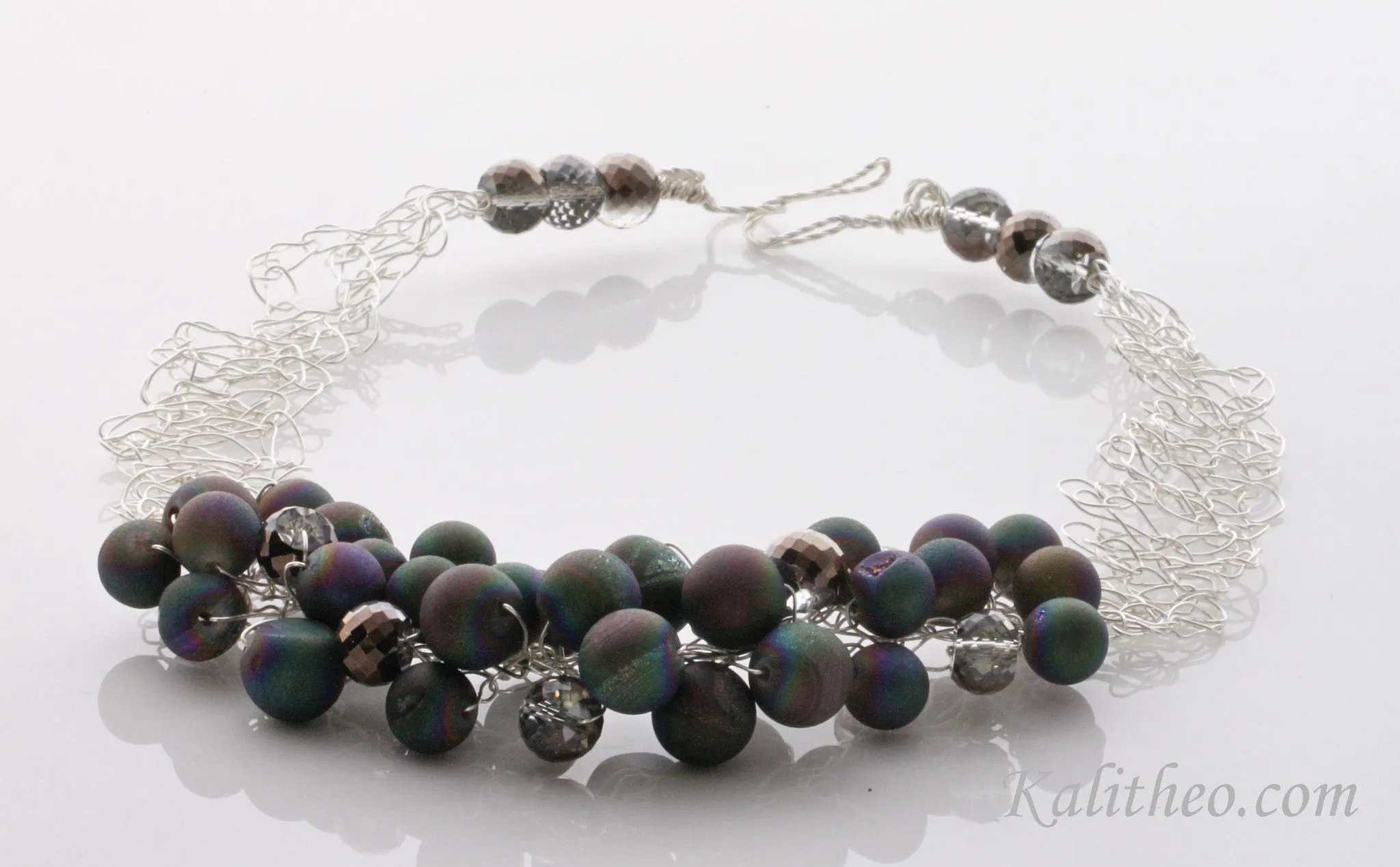 KTC-269 Agate Druzy Statement Necklace