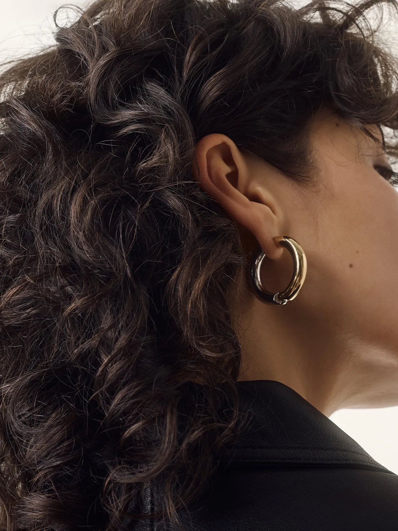 Laurie Large 18kt Gold and Palladium-Plated Hoop Earrings
