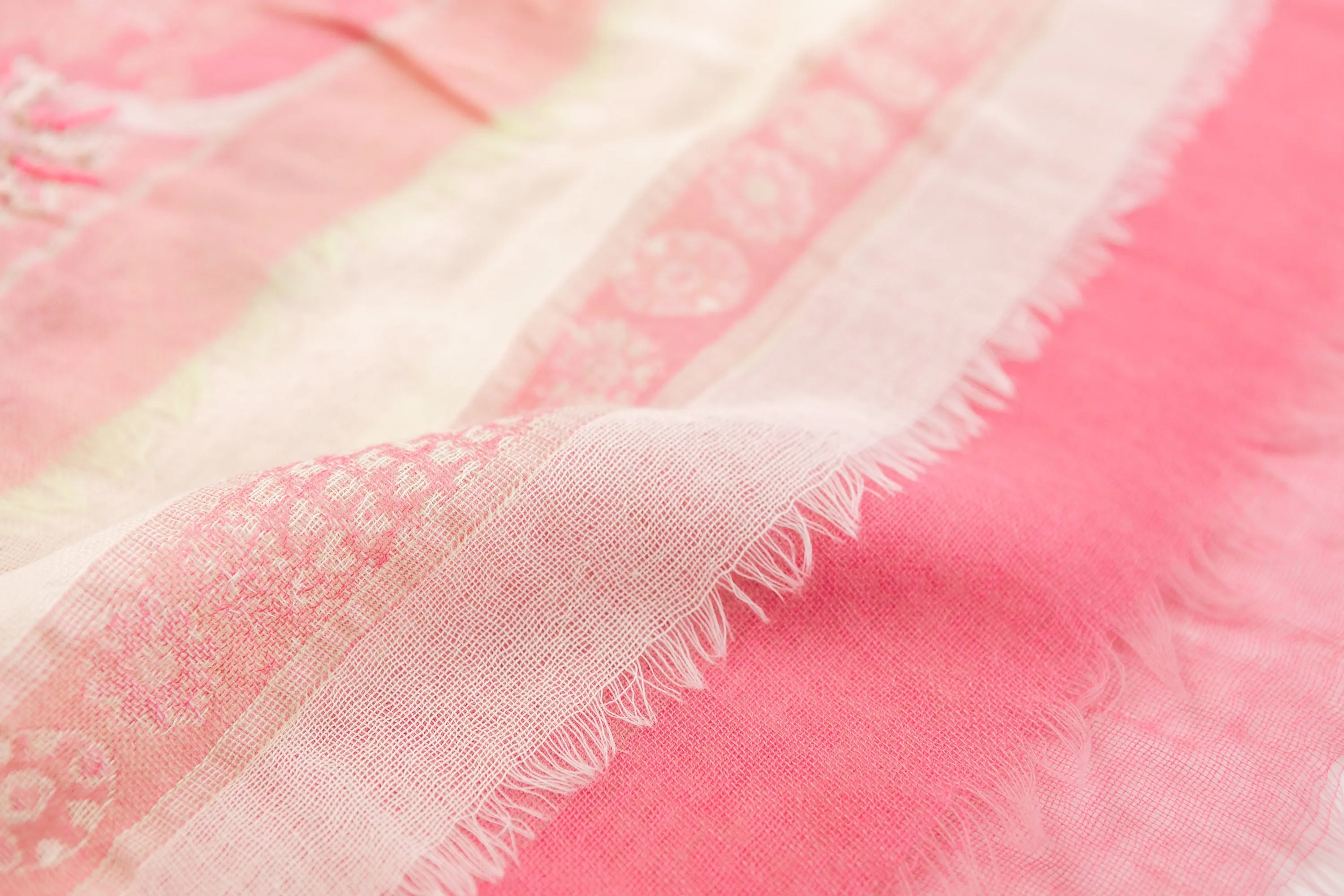 Layered Wool Embroidered Wrap