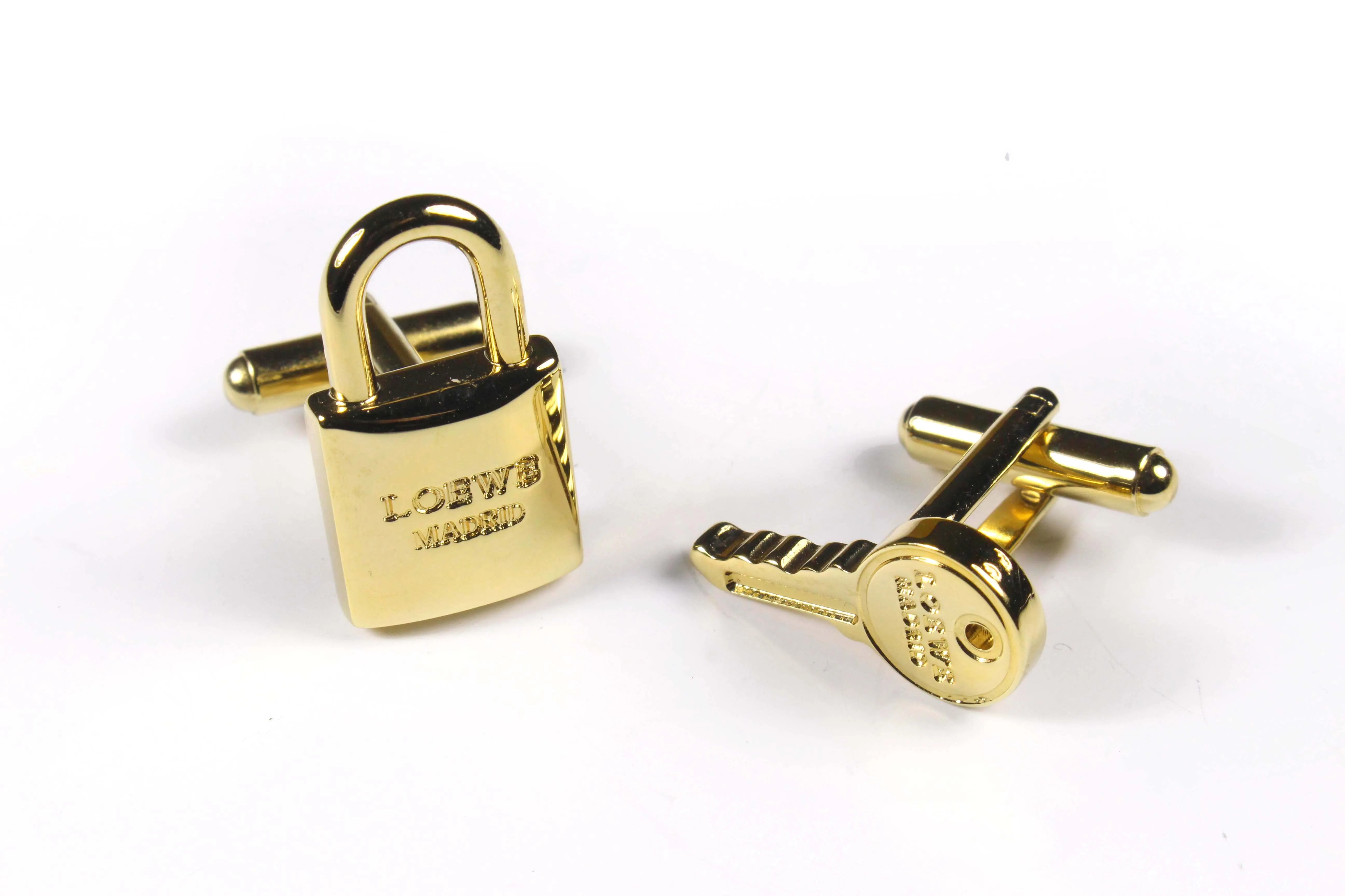 LOEWE padlock and key cufflinks