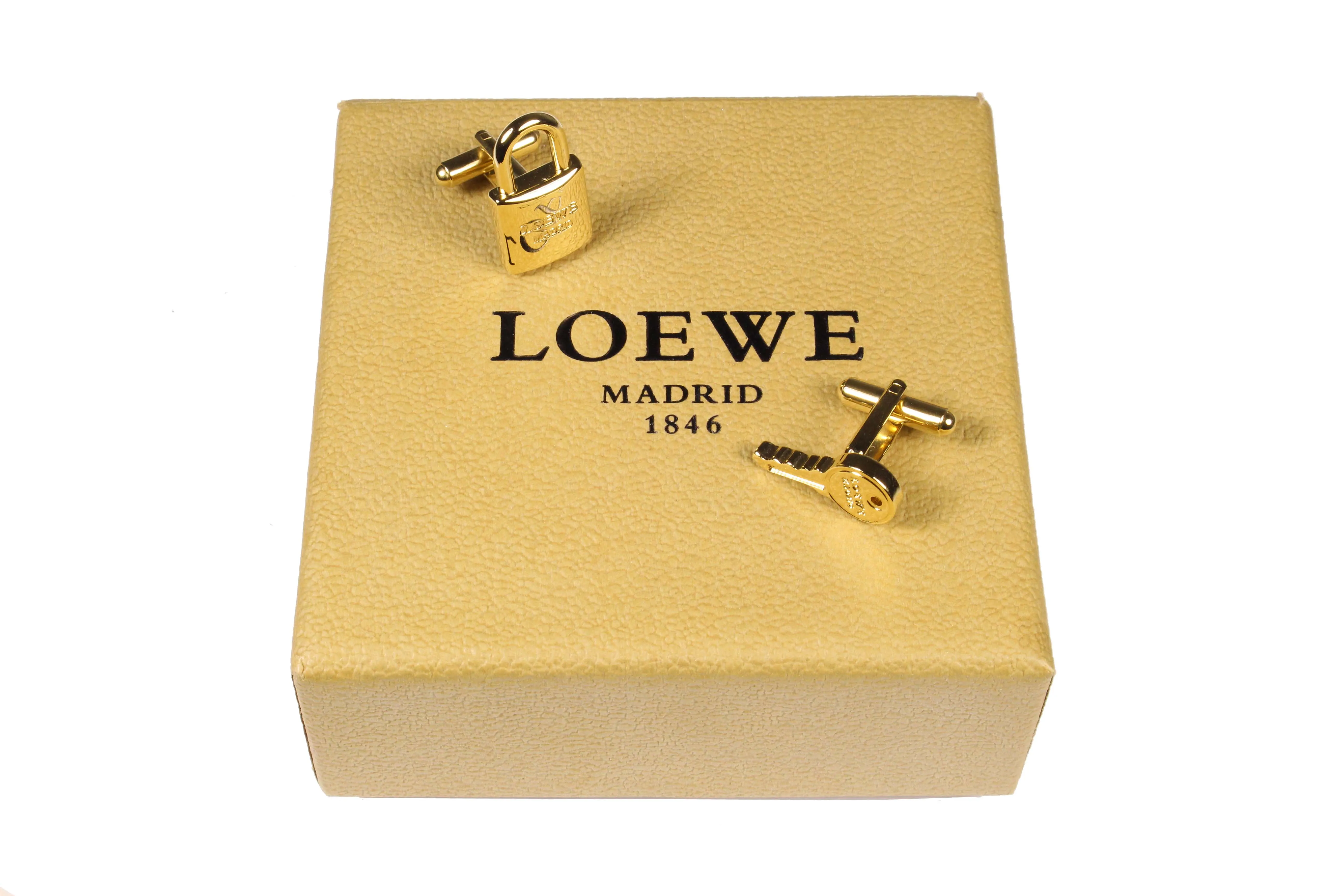 LOEWE padlock and key cufflinks