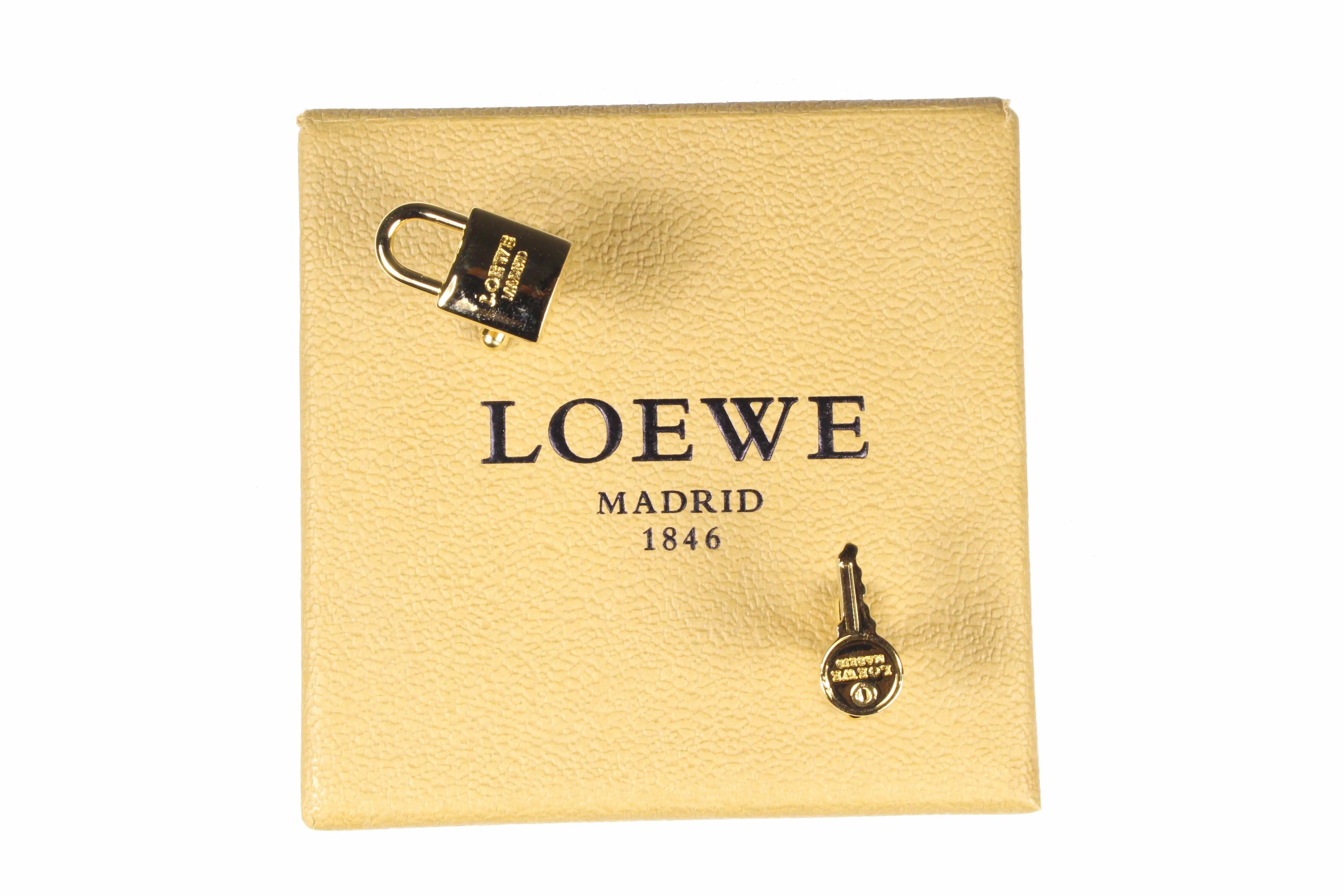 LOEWE padlock and key cufflinks