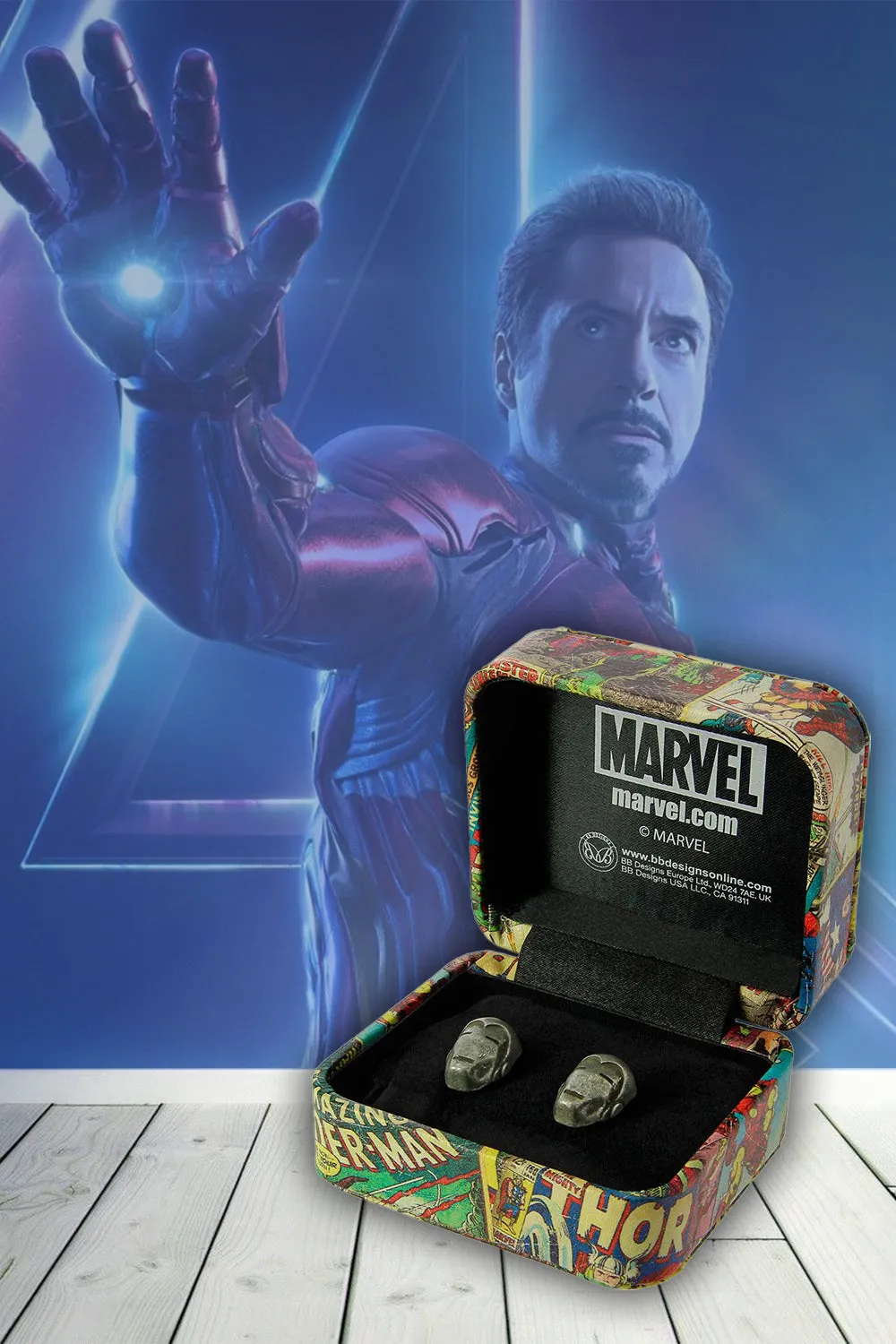 Marvel Comics Men’s Super Hero Iron Man 3D Cufflinks