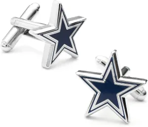 Men's cowboys star stainless steel dress shirt cufflinks cuff links - 1 pair