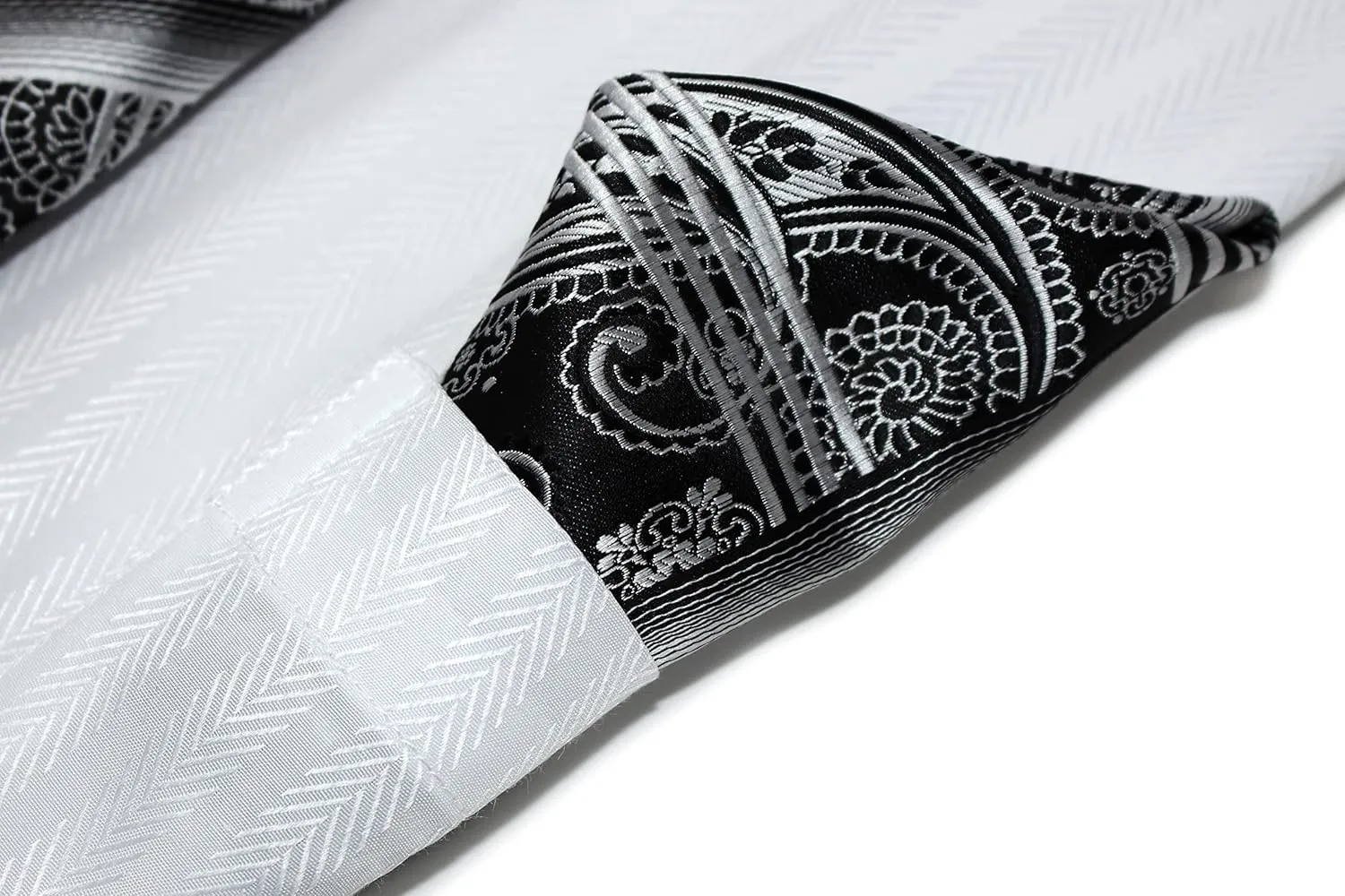 Men's Solid Striped Herringbone Regular Fit French Cuffs Dress Shirts with Tie Hanky Cufflinks Combo