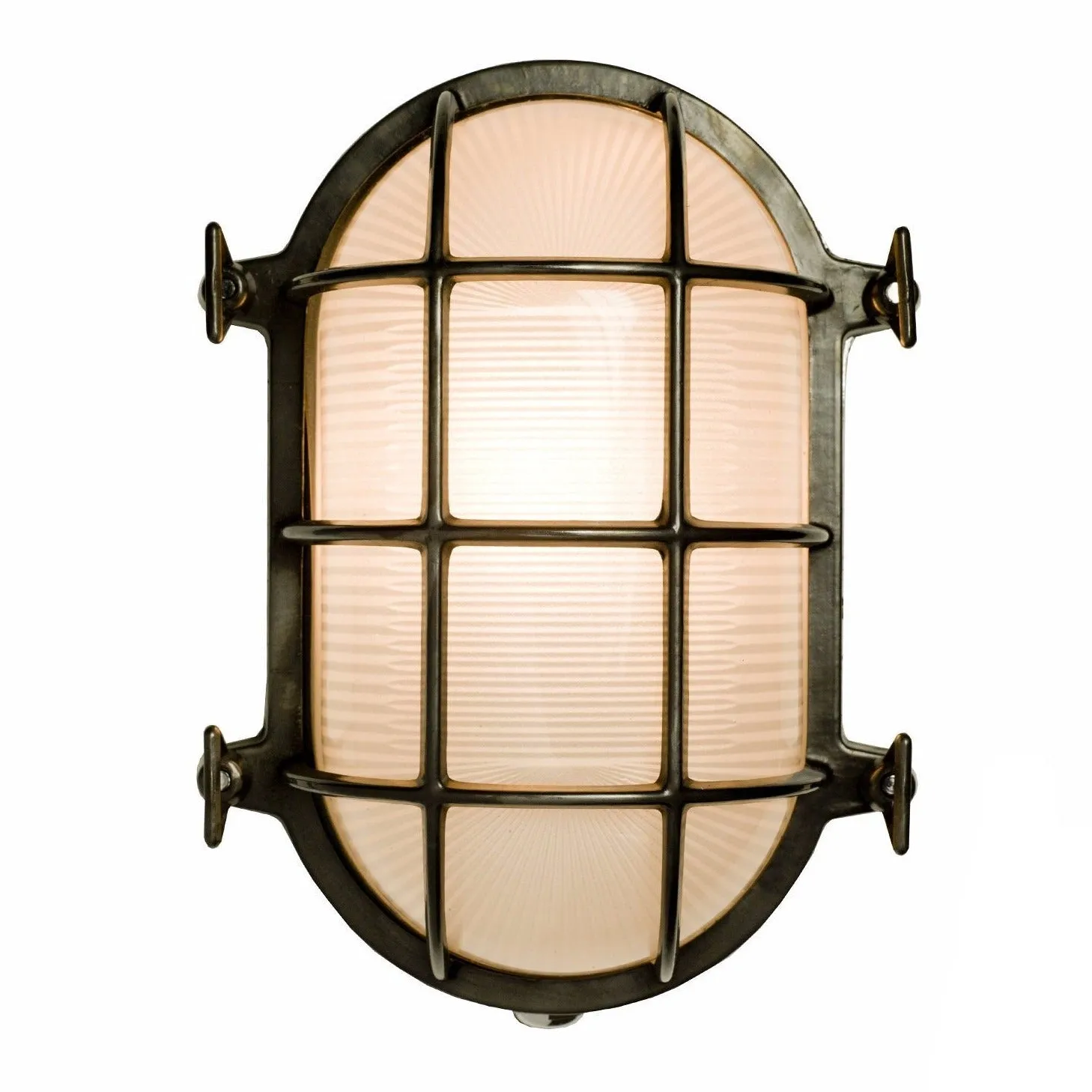 Oval Brass Bulkhead - Polished Brass