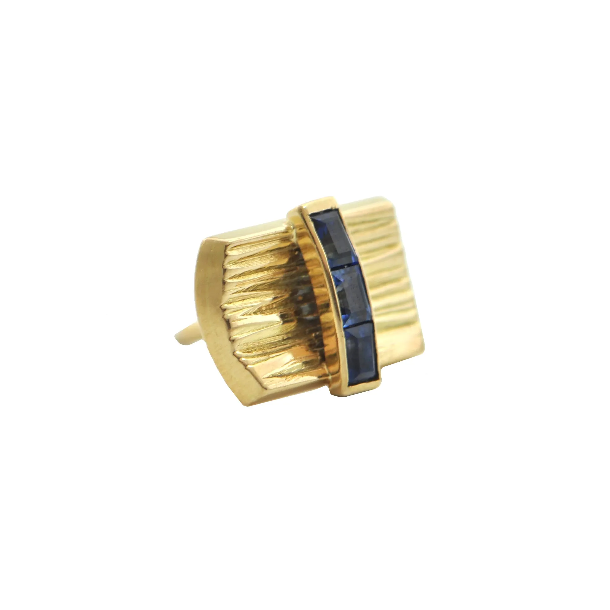 Paash Sapphire 18K Yellow Gold Tie Pin