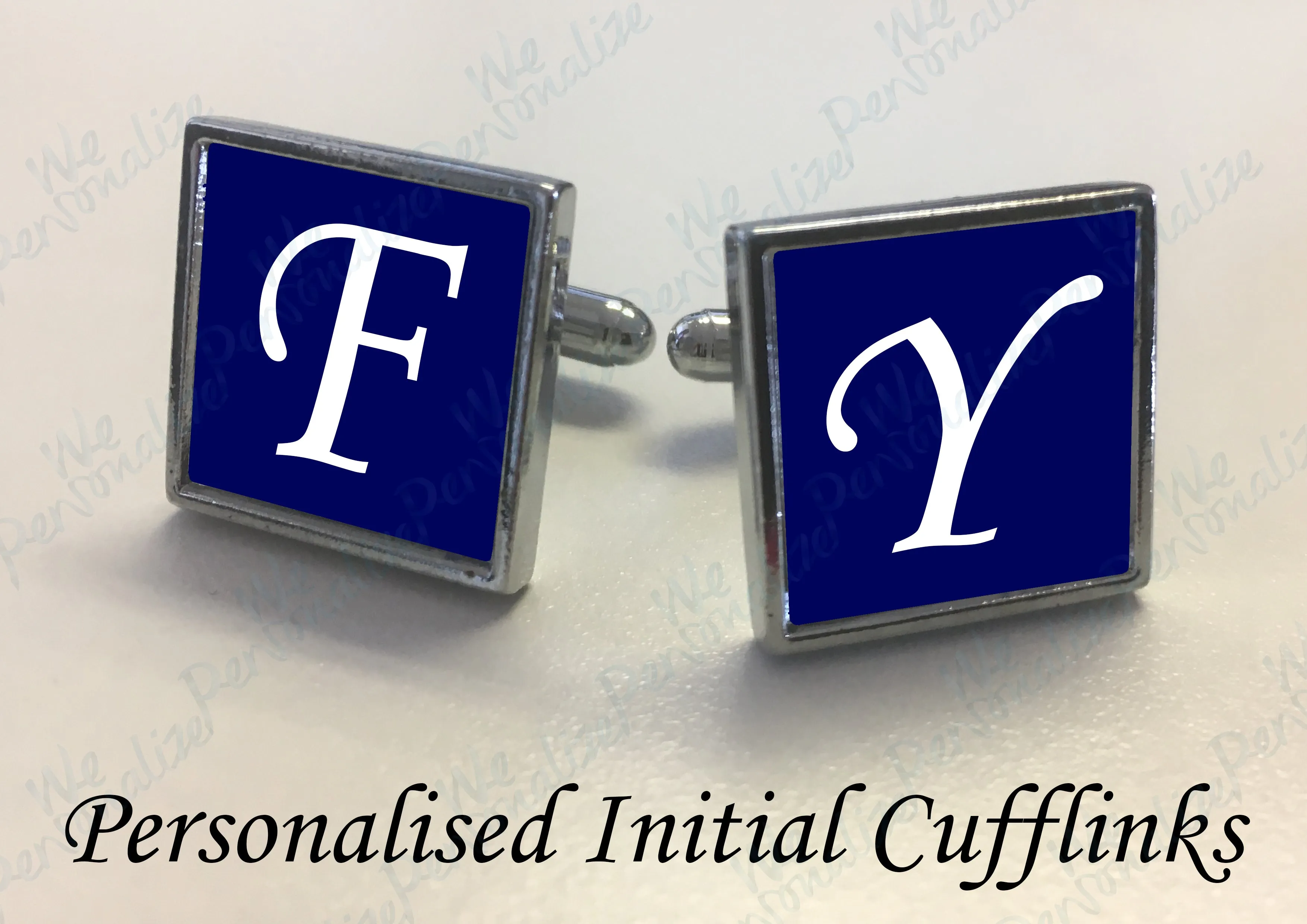 Personalised Initial Square Cufflinks